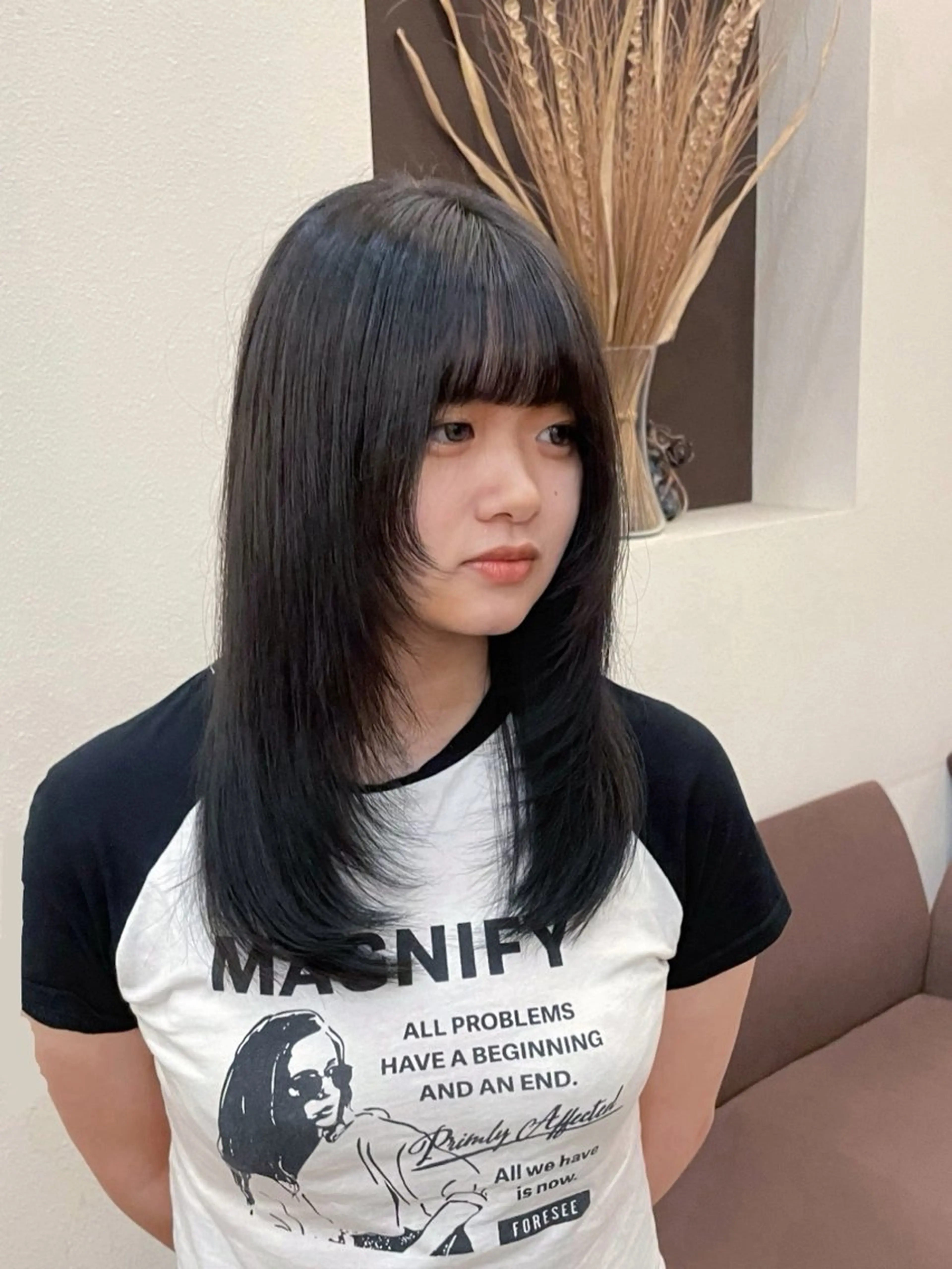 カラー 韓国ヘア/透明感カラ ー/メンズレディースのヘアスタイル