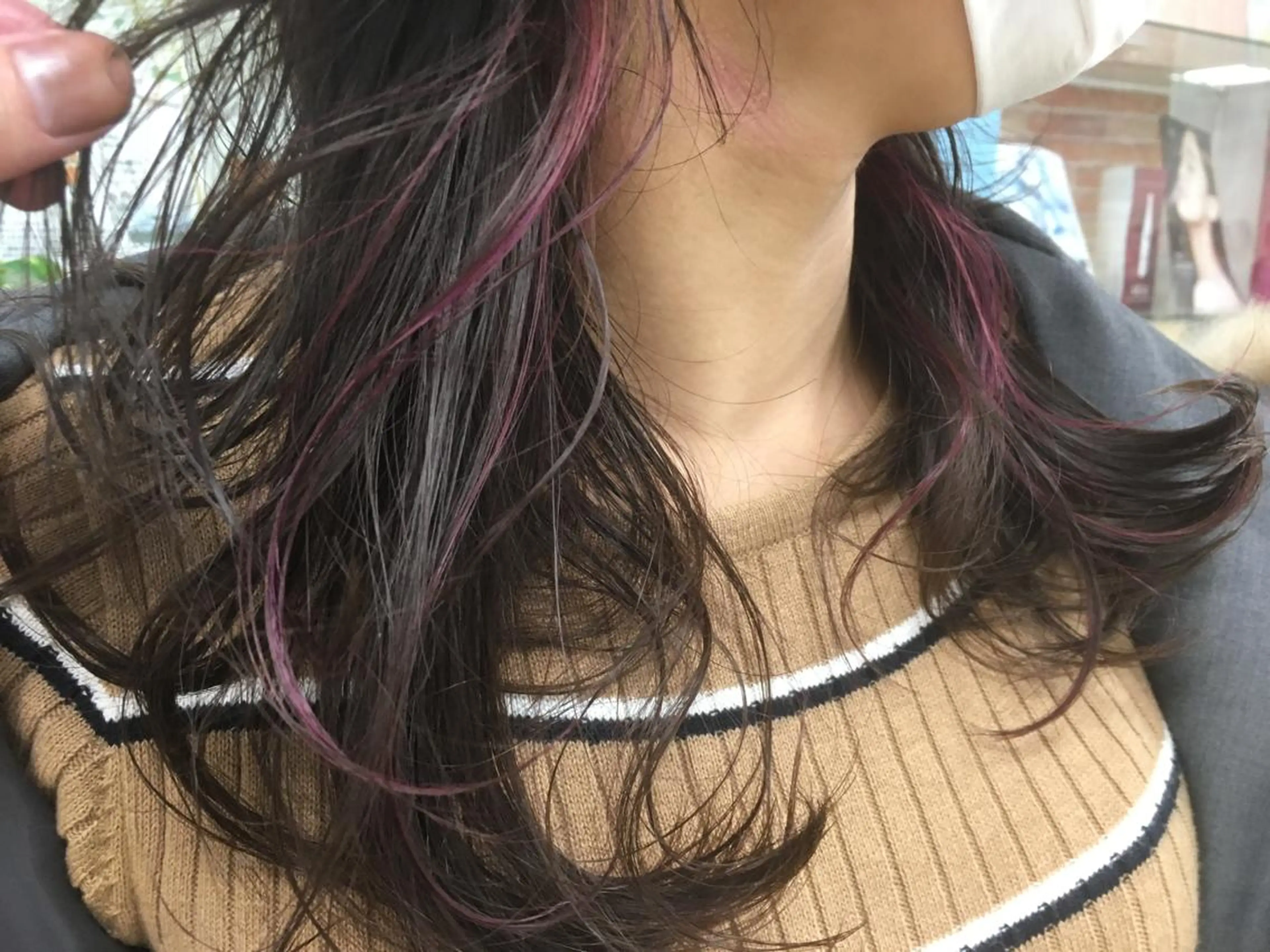 セミロング カラー カット ヘアカラー トリートメント 菅村 勇亮のヘアスタイル