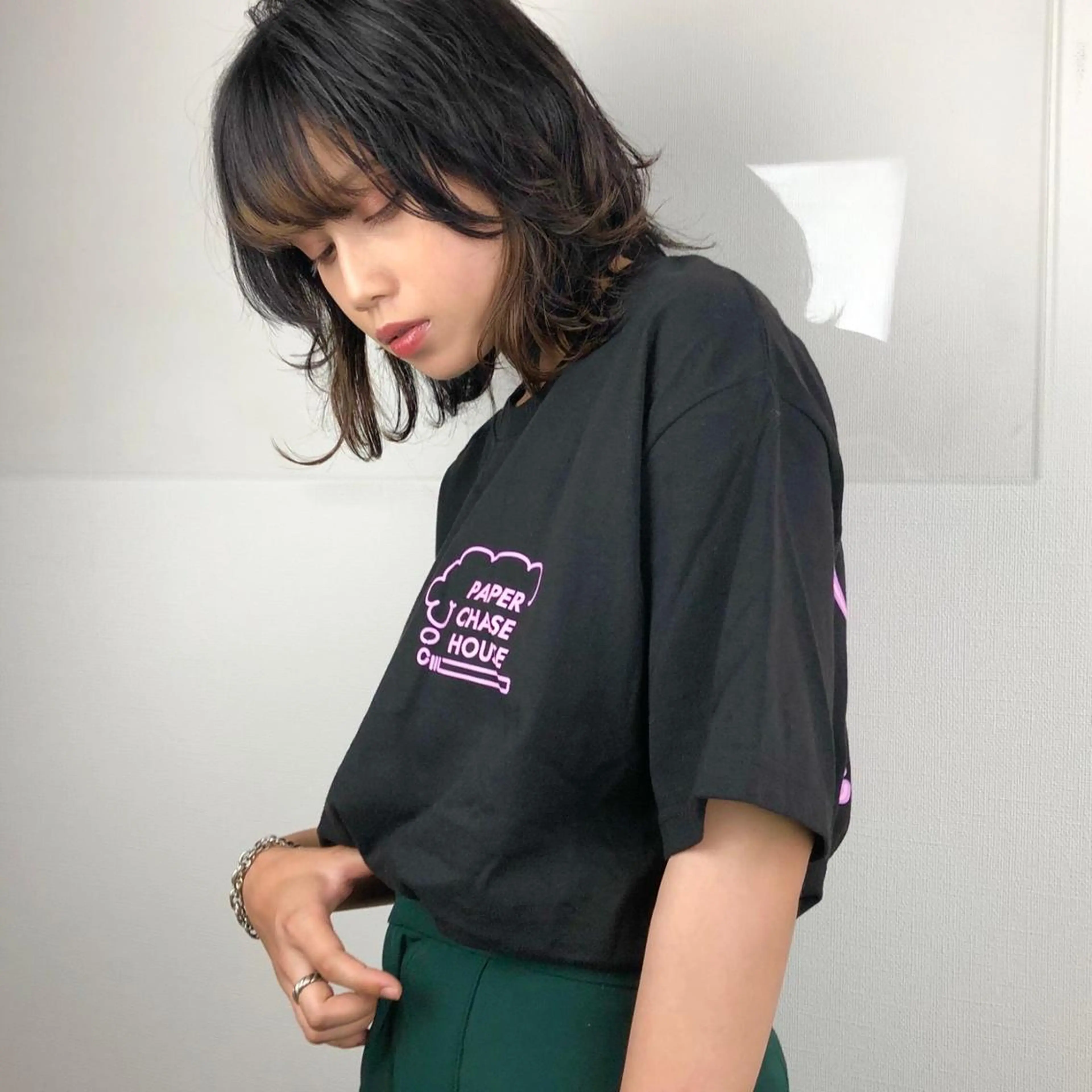 ミディアム ボブレイヤー ボブ レイヤーカット カット 一ノ瀬 暁のヘアスタイル