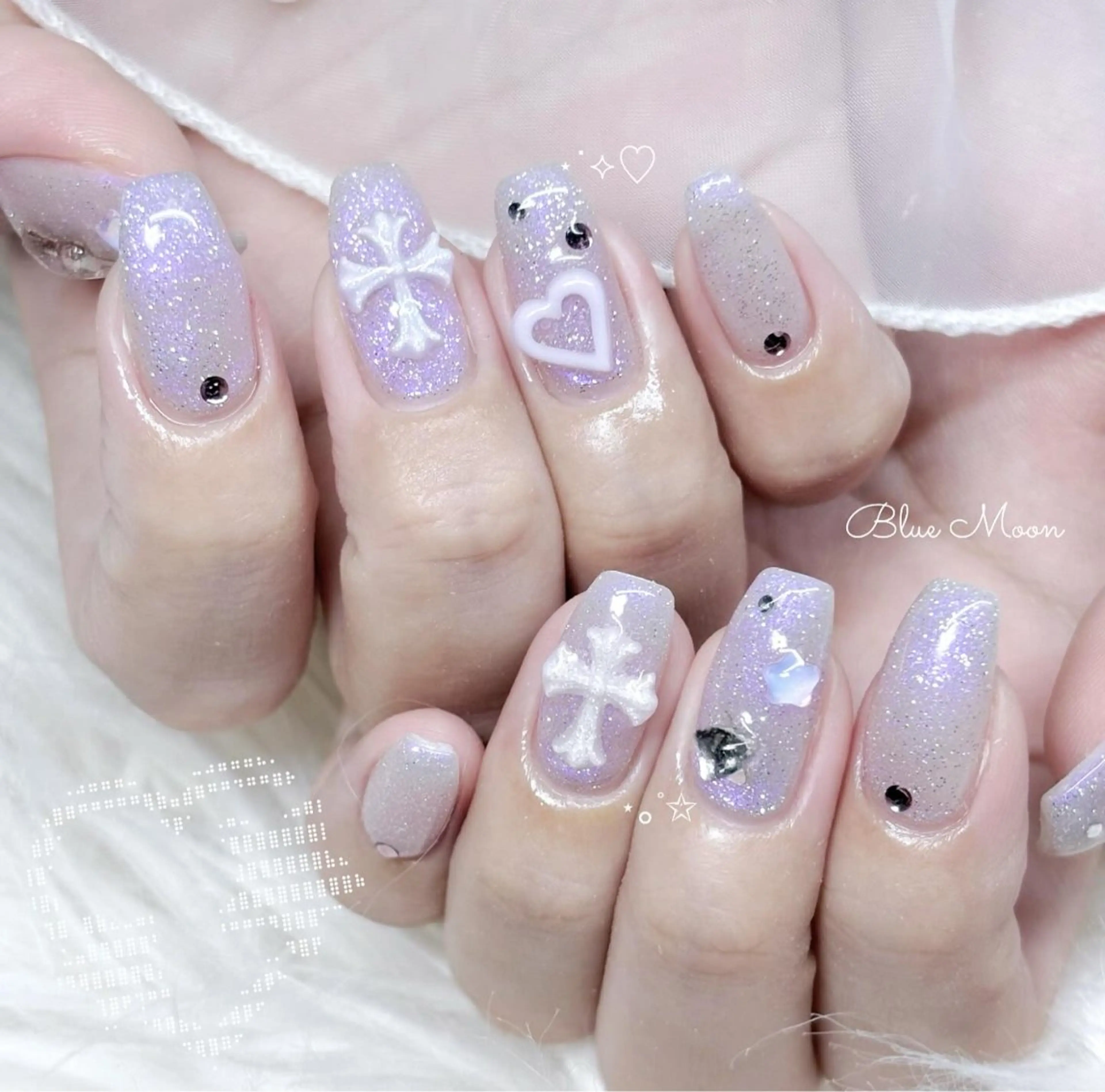 ネイル ハート ハンドネイル フットネイル ハンドケア nail salon Blue Moonのネイルデザイン