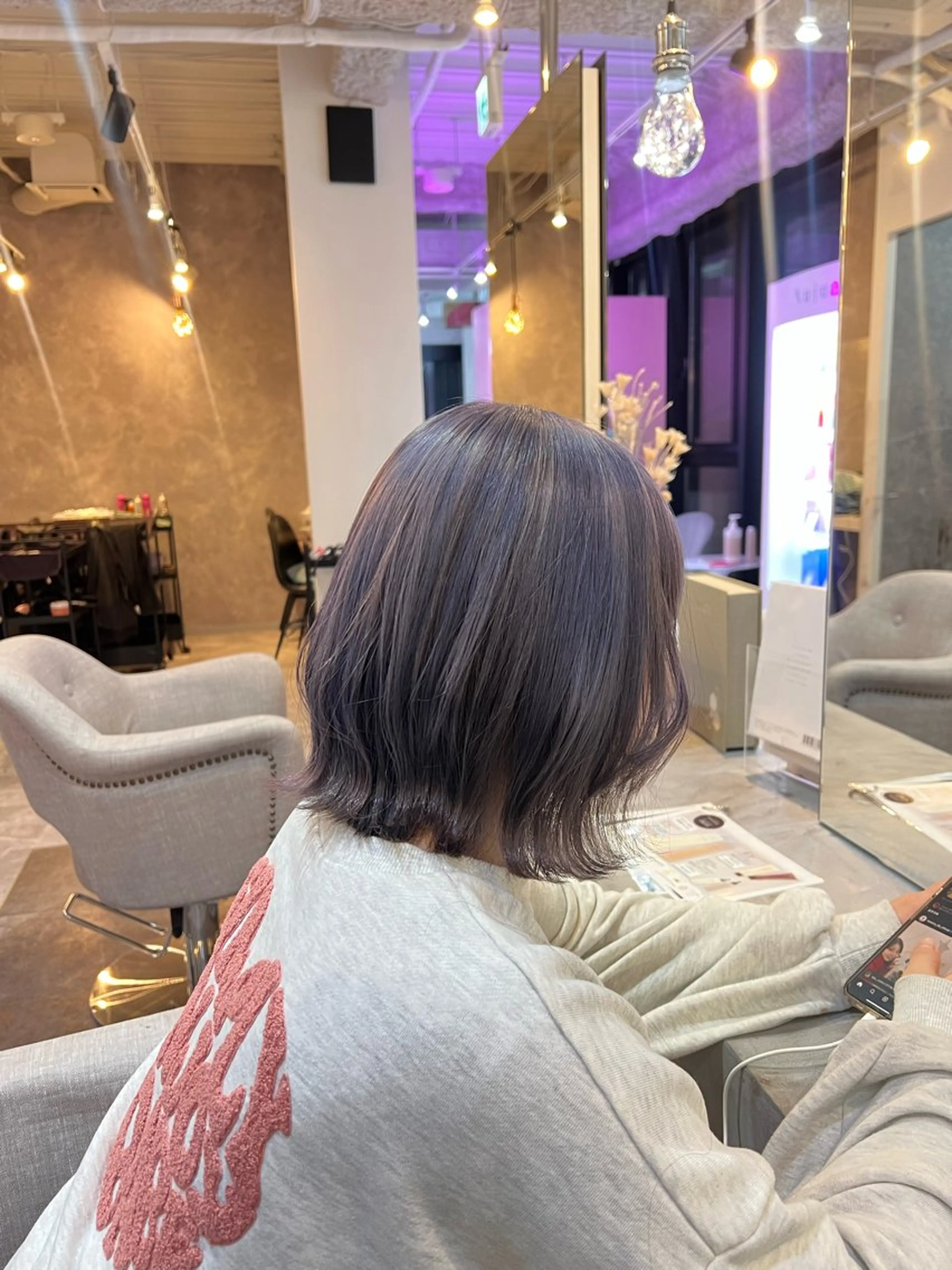 ミディアム 💓Yuri💓 ハイトーン/デザインのヘアスタイル