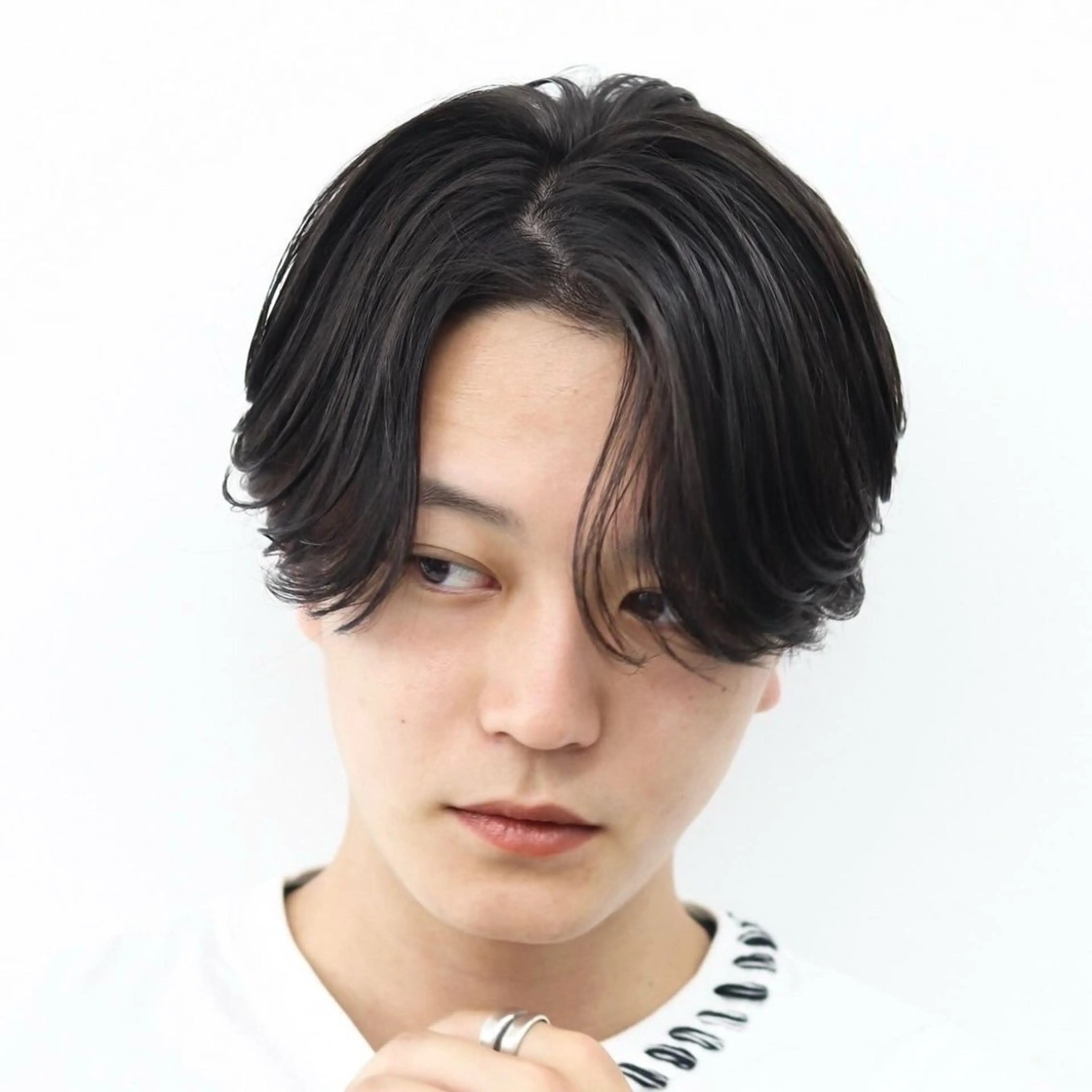 ミディアム カラー パーマ メンズ カット シースルーマッシュ/ メンズ/KYOHEIのヘアスタイル