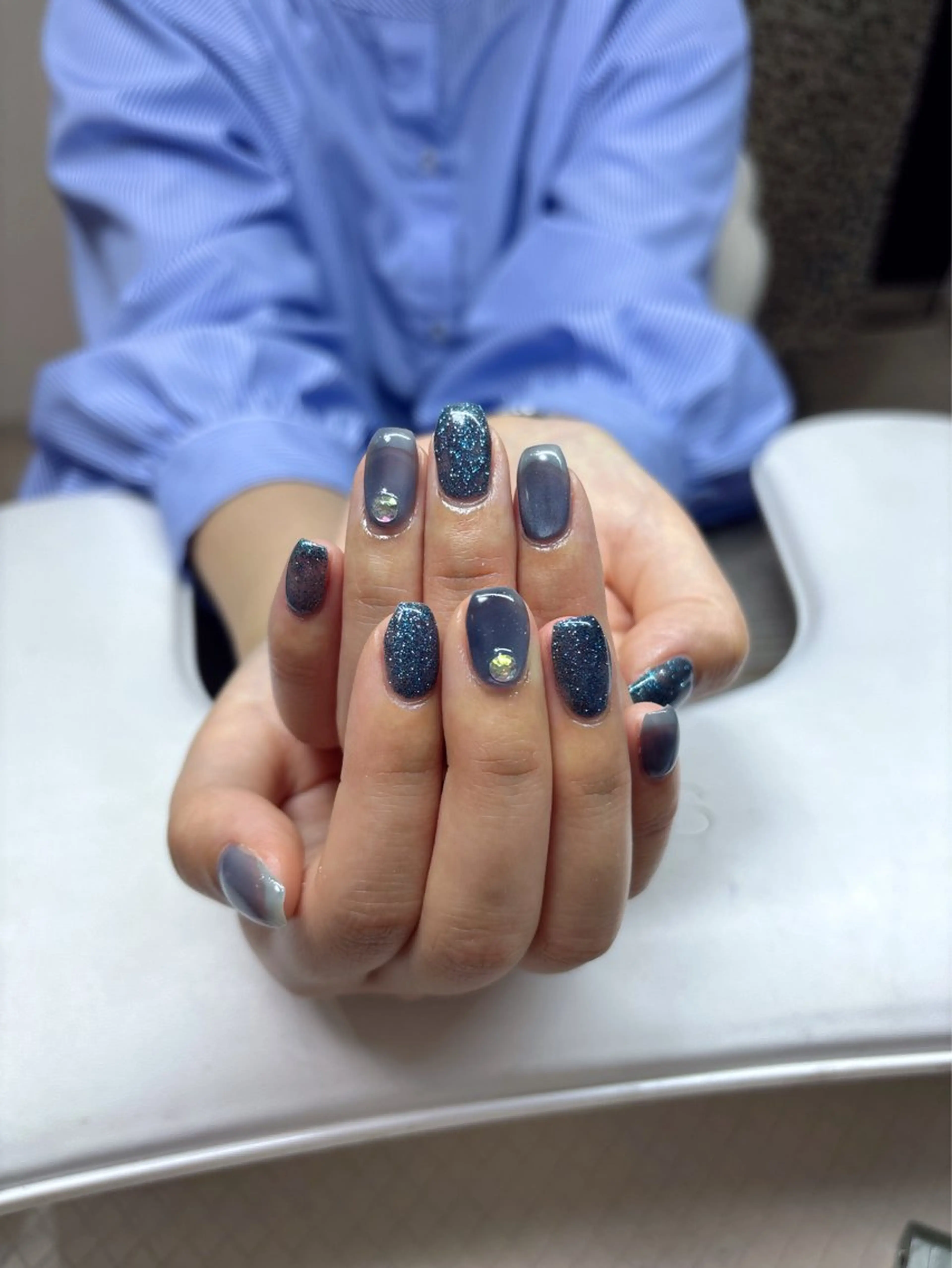 ネイル フラッシュネイル マグネットネイル ハンドネイル U.NI nail 横浜青葉台店所属・Rei 横浜青葉台のネイルデザイン