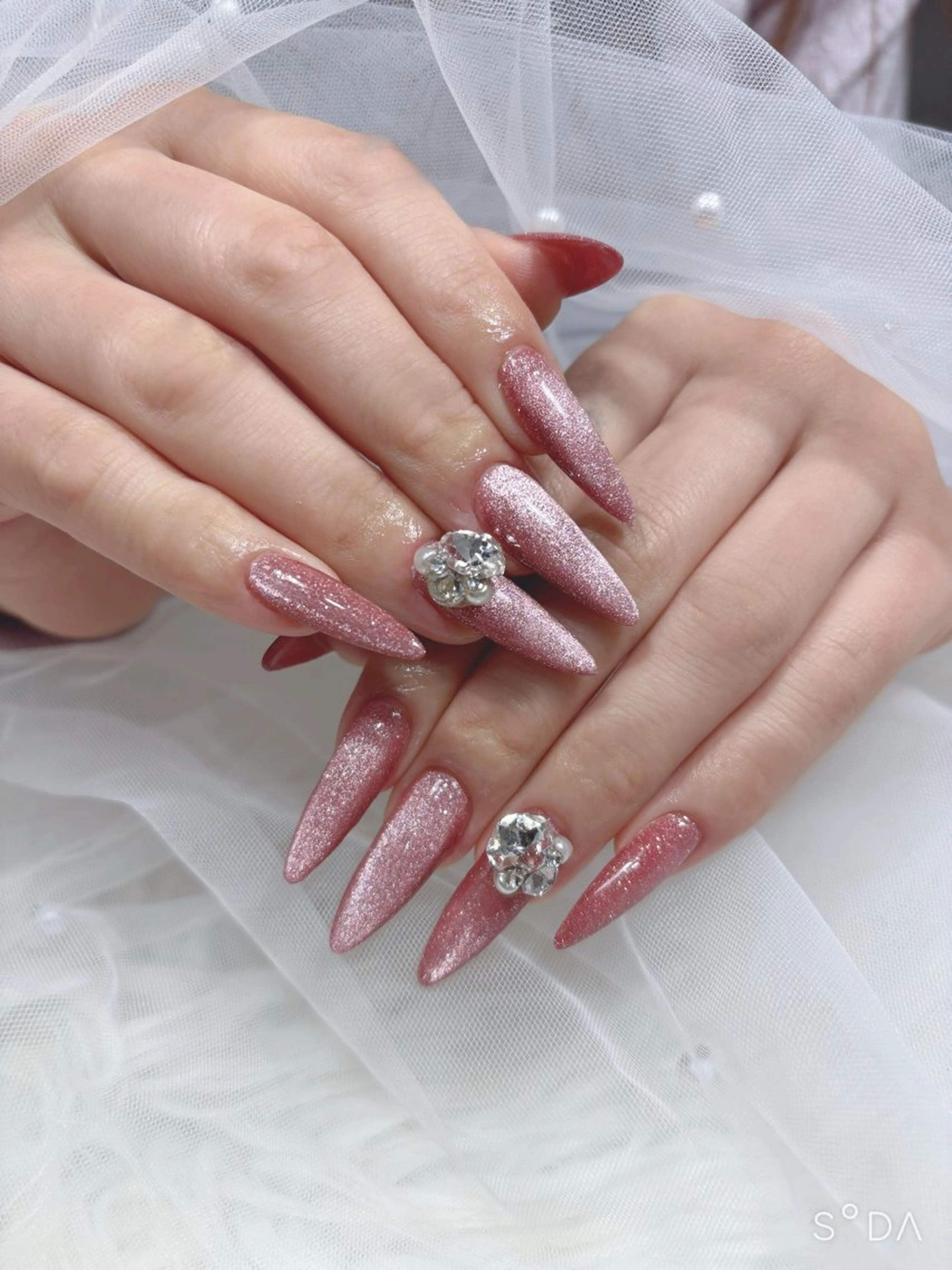 ネイル 長さ出し マグネットネイル マグネットワンカラー ワンカラーネイル ビューティーサロン  MIYAVI所属・浅草MVYAVI うかのネイルデザイン