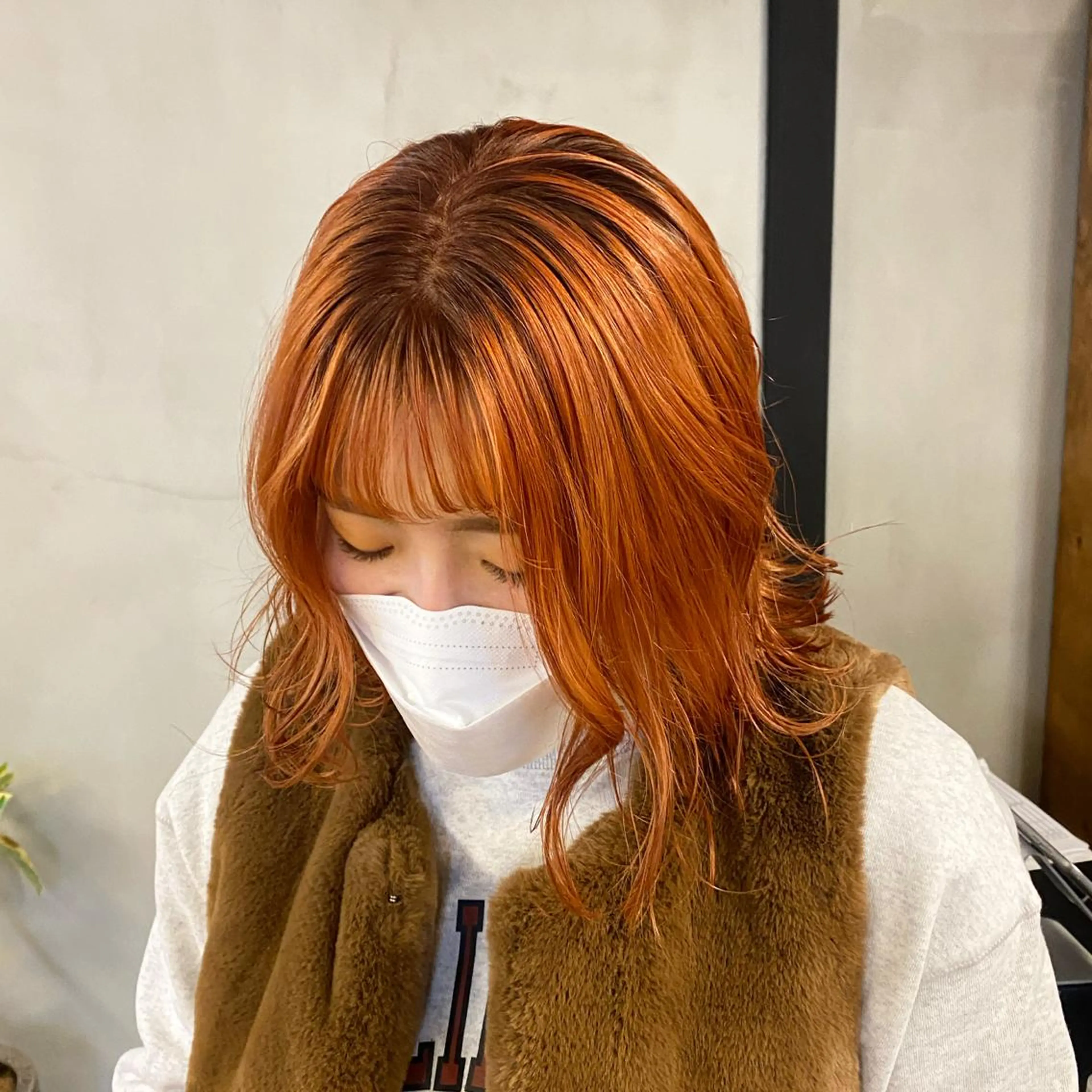 ミディアム カラー ブリーチ ブリーチなしカラー ハル🌸柔色/ ブリーチなし/艶髪のヘアスタイル