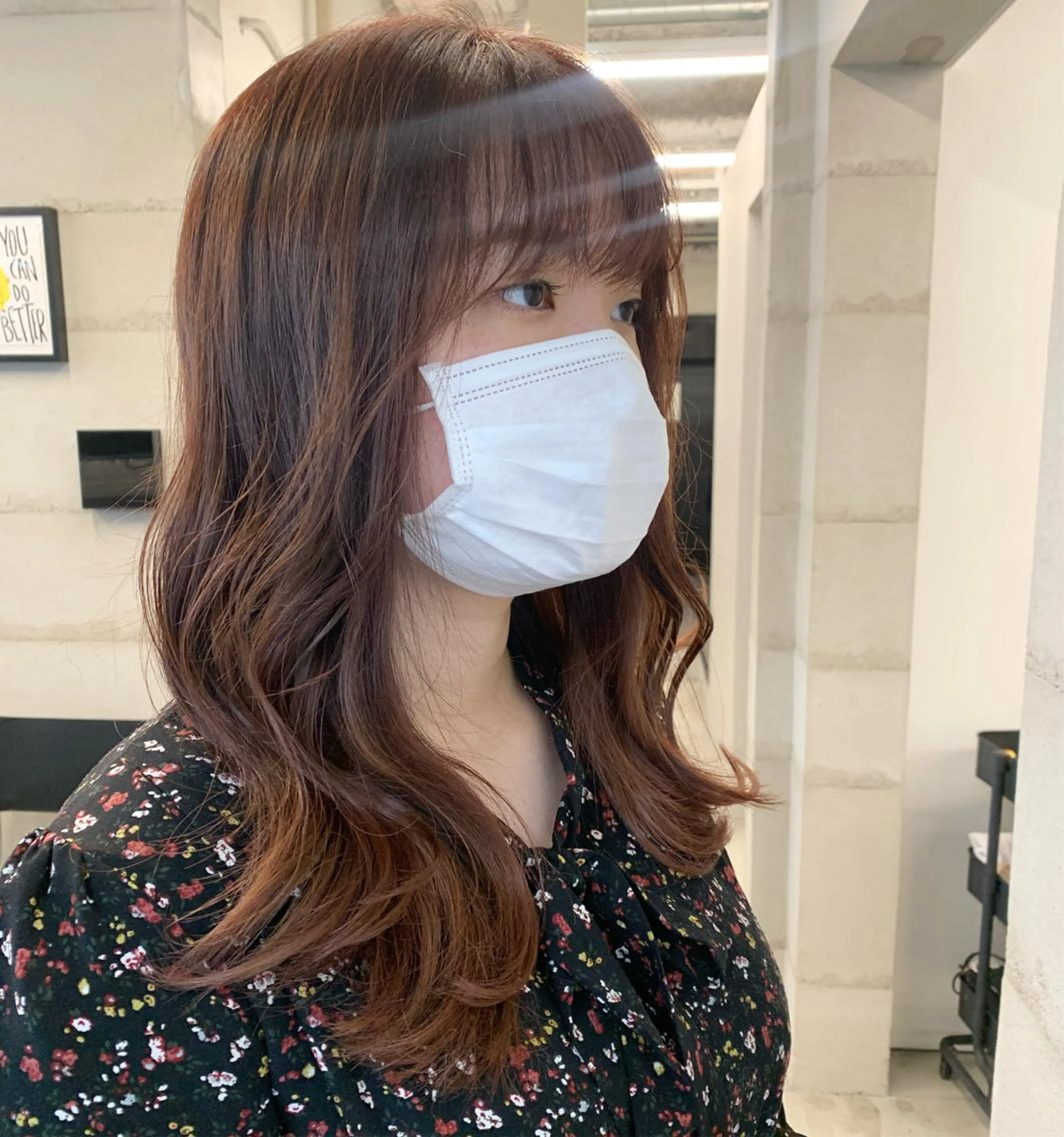 ミディアム カラー 透明感/オリーブ/ グレージュ/YUKAのヘアスタイル