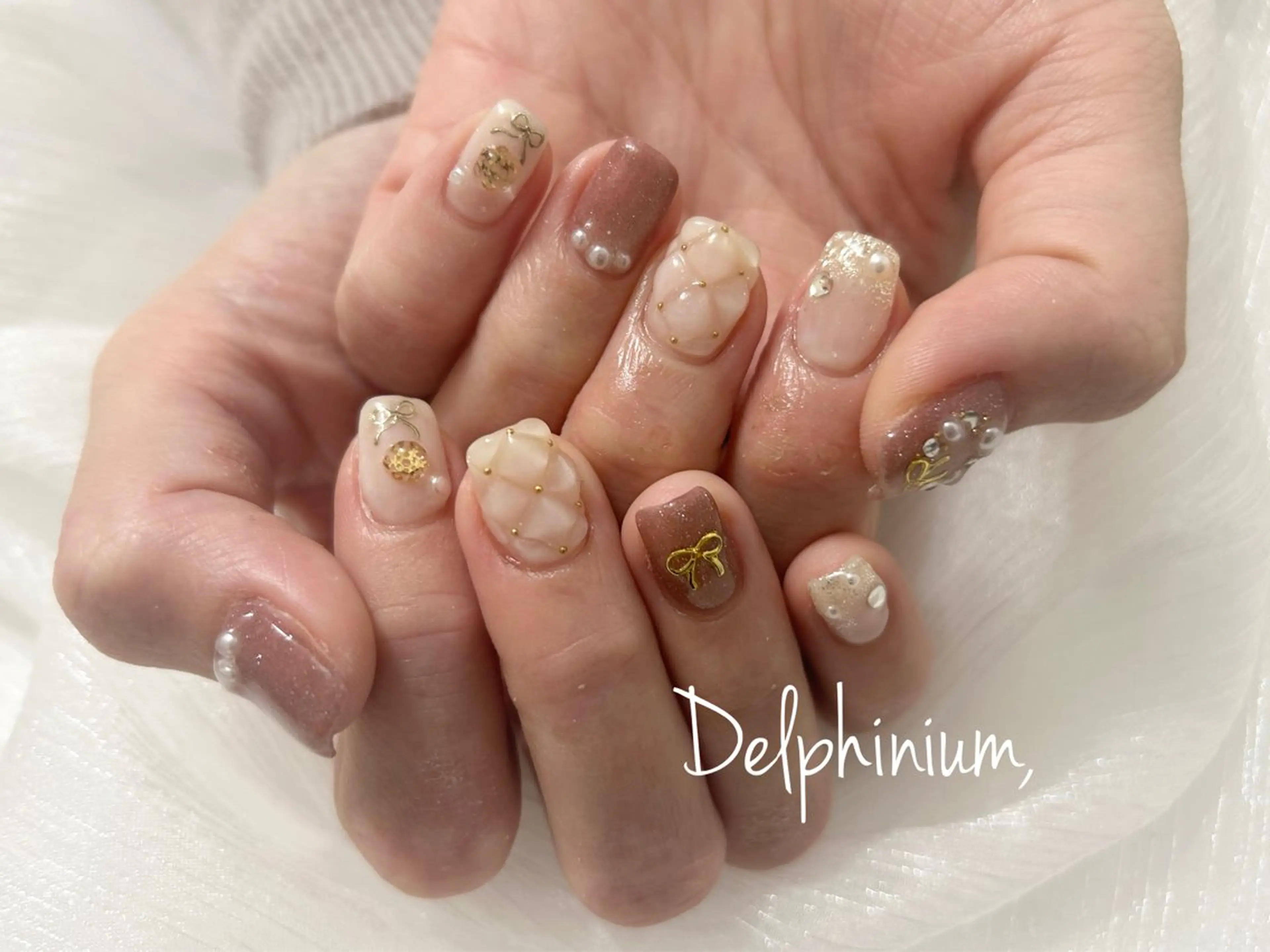 ネイル 冬ネイル クリスマス ハンドネイル 岡本 友恵のネイルデザイン