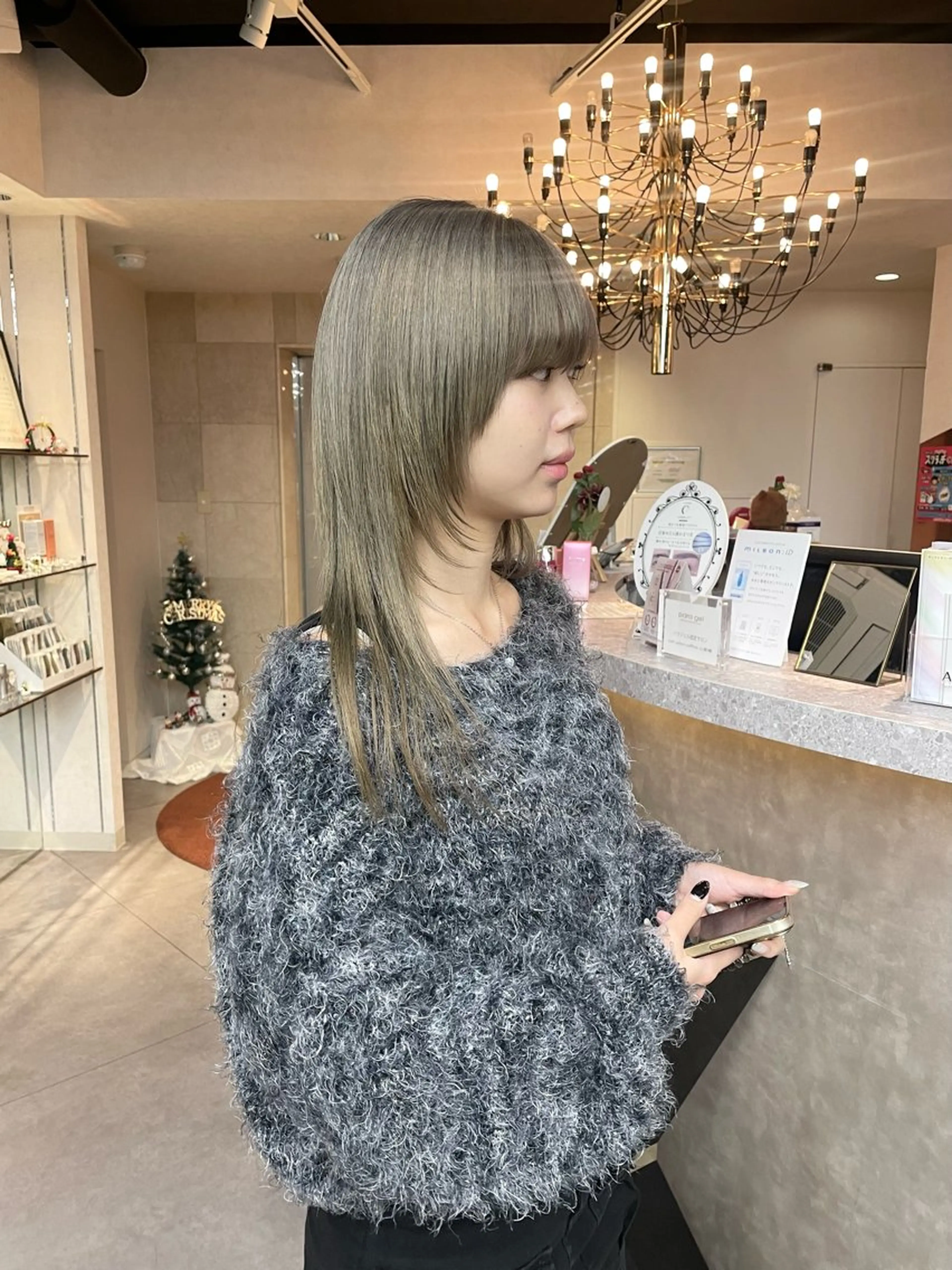 ミディアム カラー 韓国ヘア rin🎀のヘアスタイル