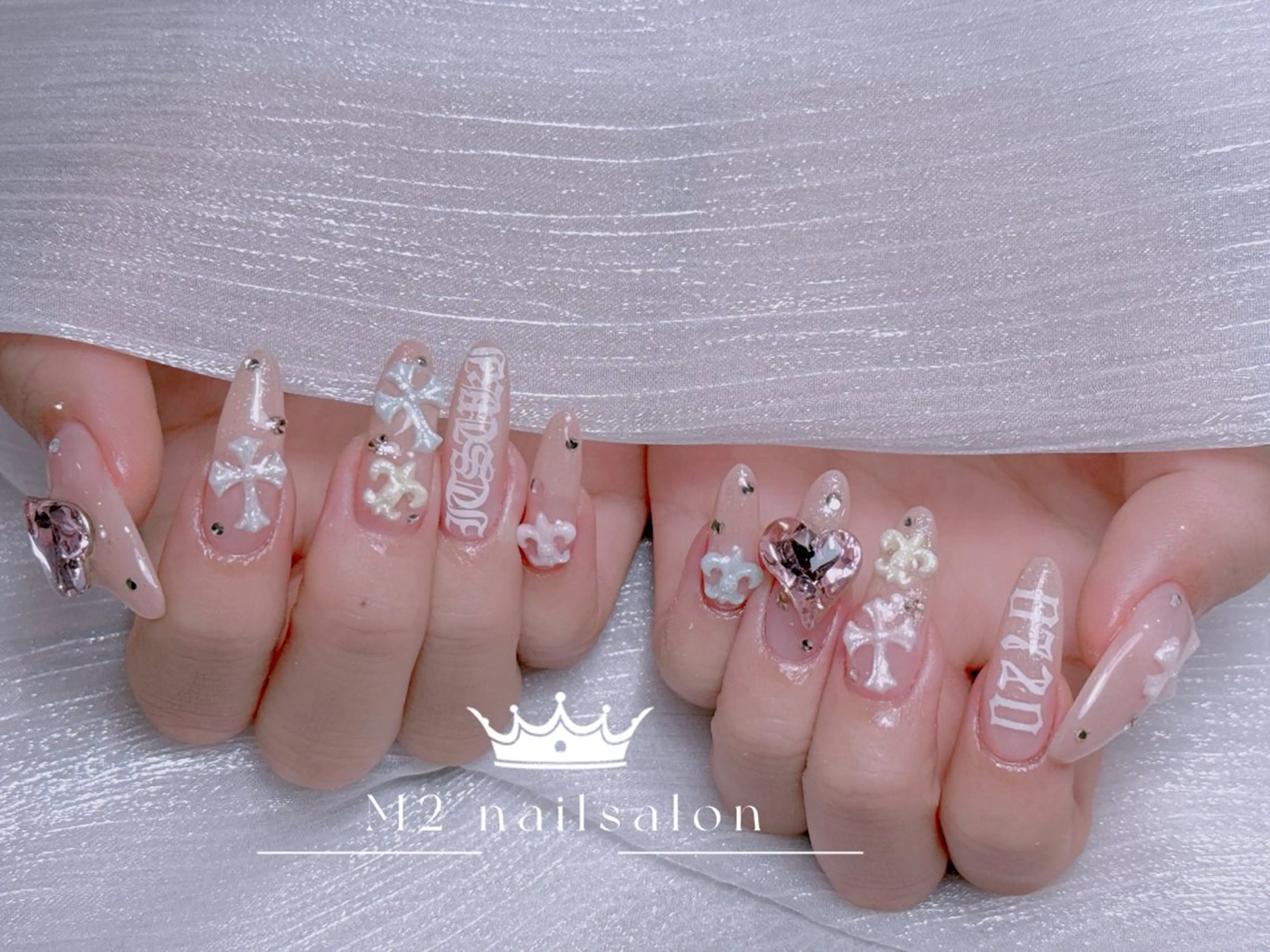 ネイル ジェルネイル 韓国ネイル マグネットネイル パラジェル ワンホンネイル ハンドネイル 長さだし専門店 M2　rikaのネイルデザイン