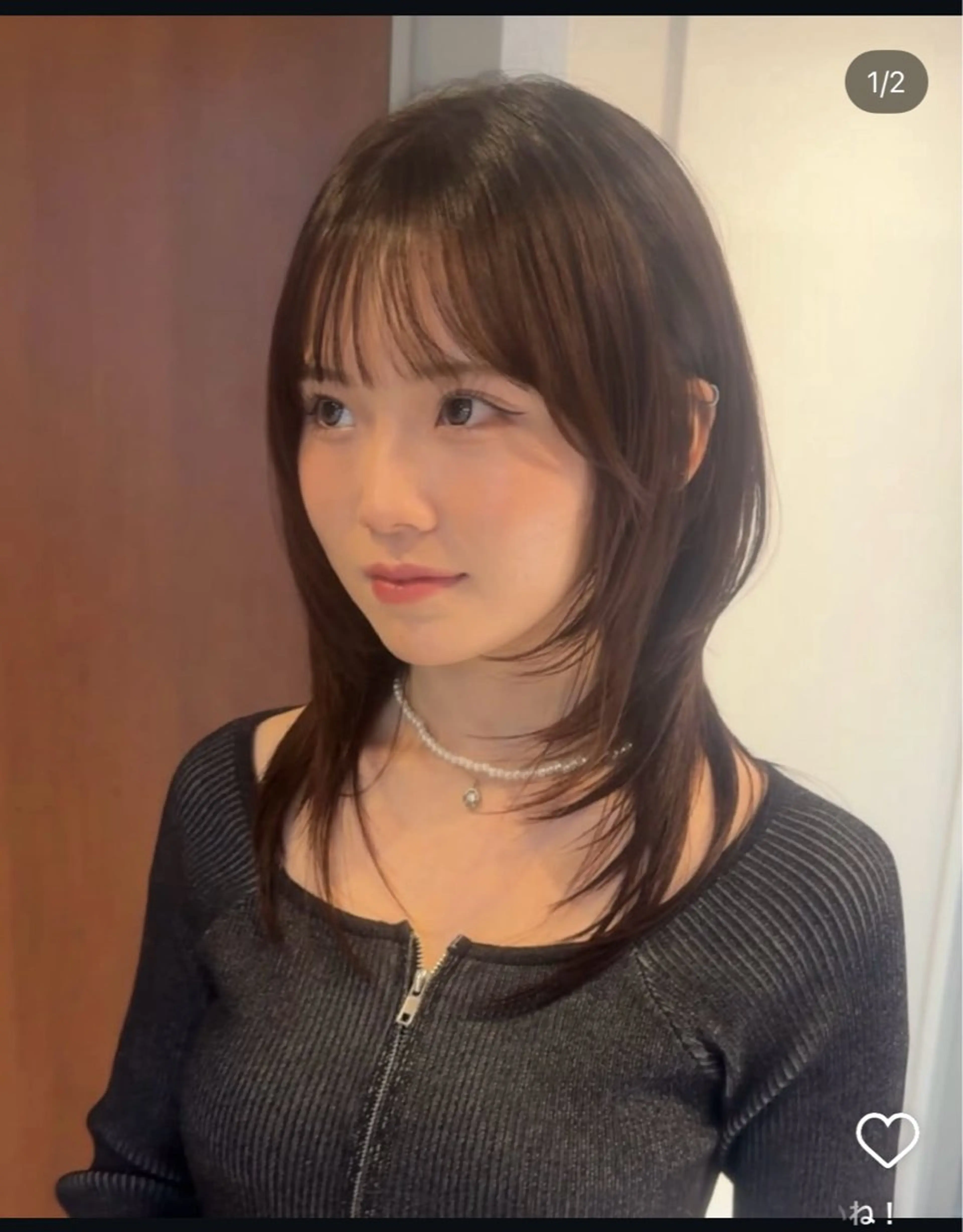 セミロング レイヤー小顔ショート 吉田ジョウのヘアスタイル