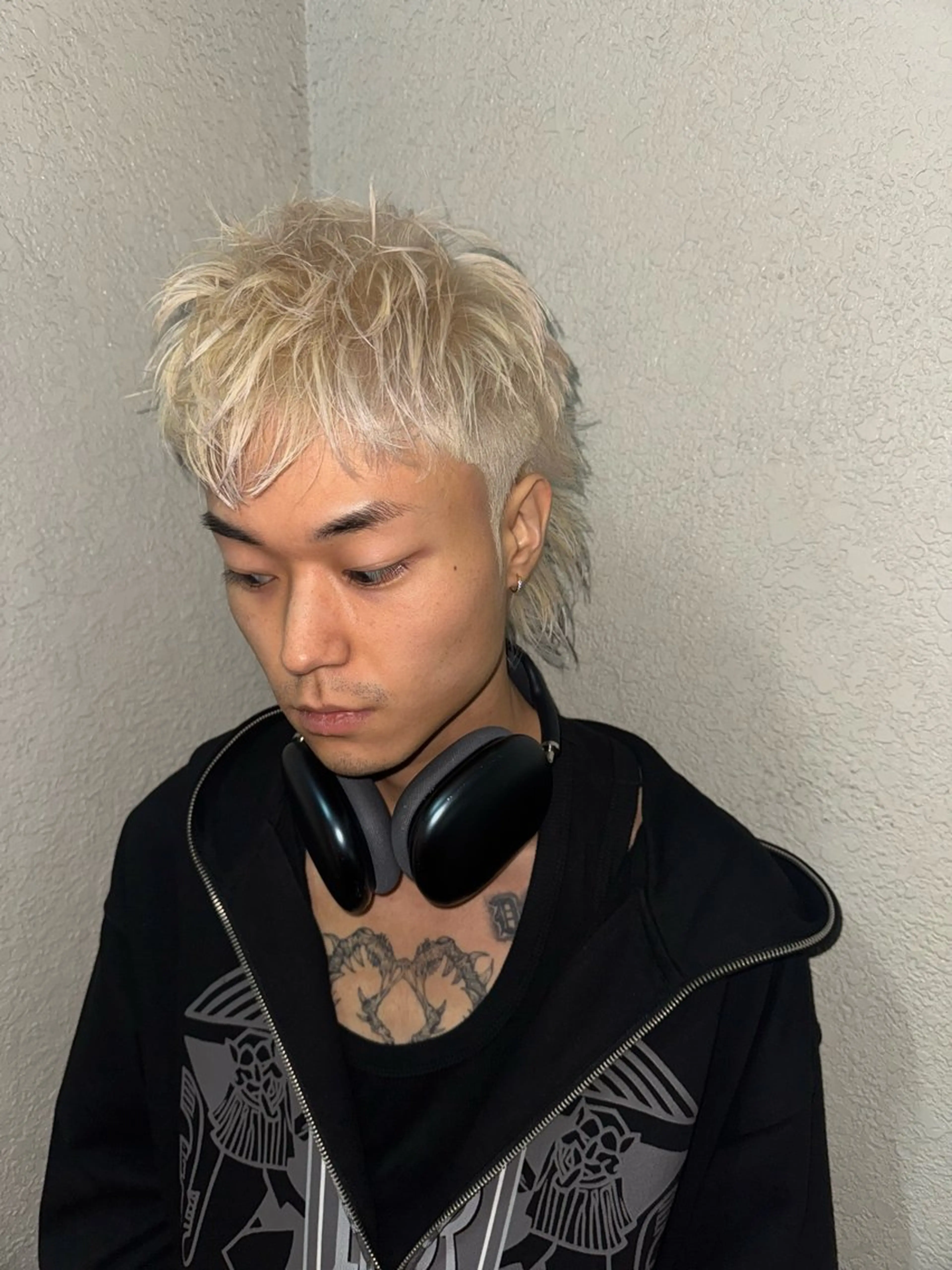 ショート カラー メンズ メンズブリーチ ブリーチ 抜きっぱなしブロンド ブロンド マレットヘア カット ヘアカラー トリートメント 💈メンズ特化💈 TASUKUのヘアスタイル