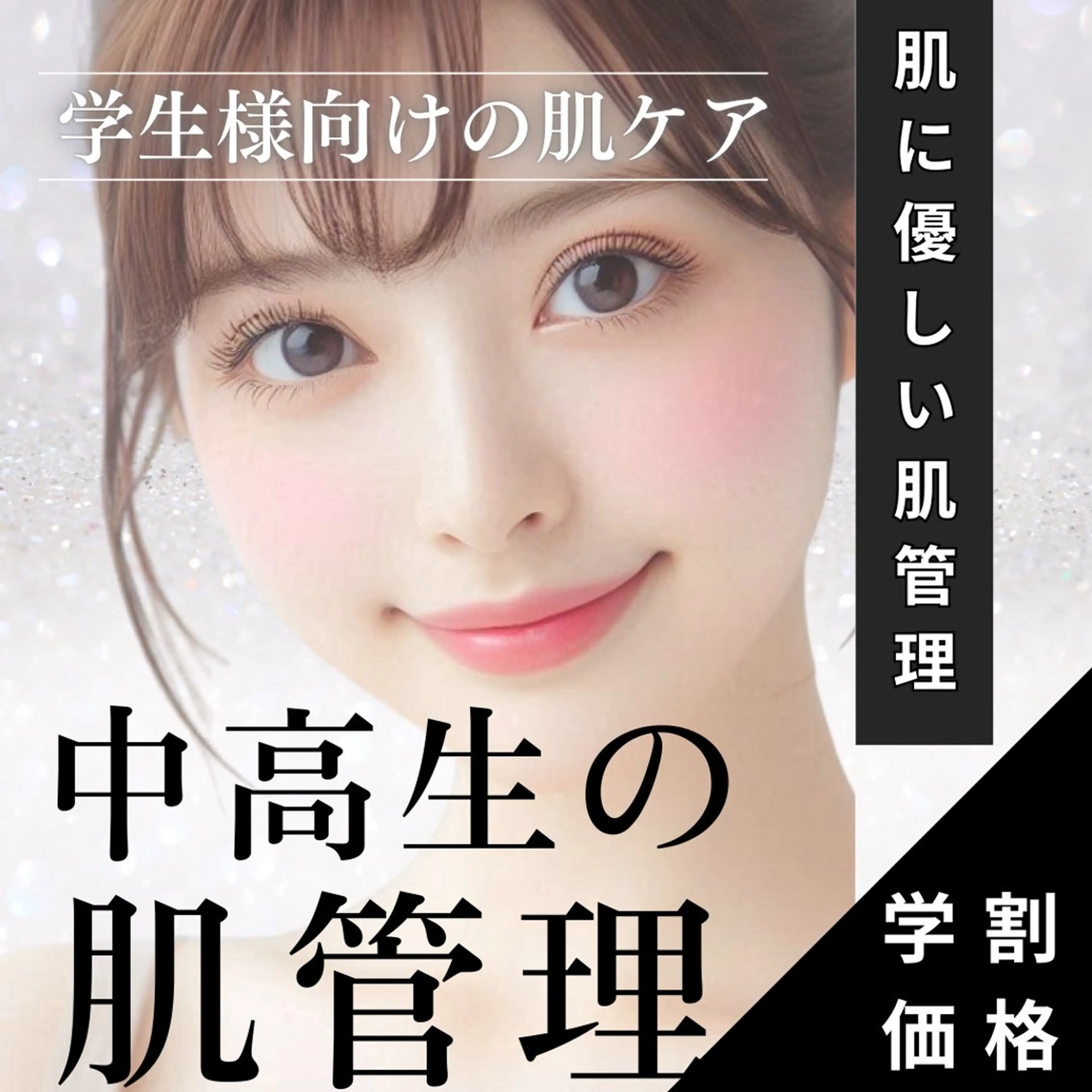 【中高生限定🈹】思春期の肌トラブルをケア🌹 中高生様限定の特別価格で正しい肌管理を♪ ¥7,490→¥1,999🈹の写真