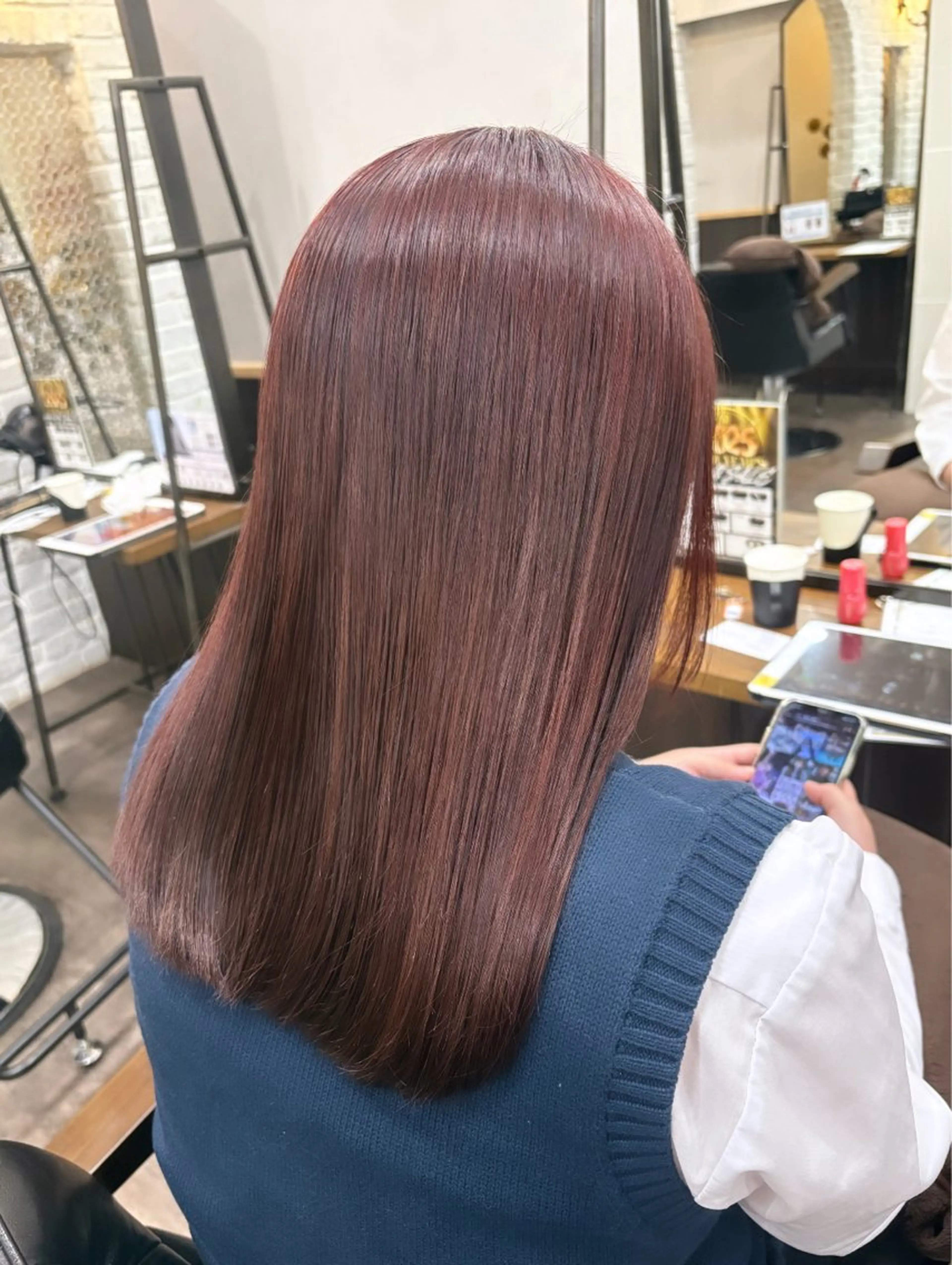 セミロング カラー カット ヘアカラー トリートメント 🦄🩵YUNA 🩵🦄のヘアスタイル