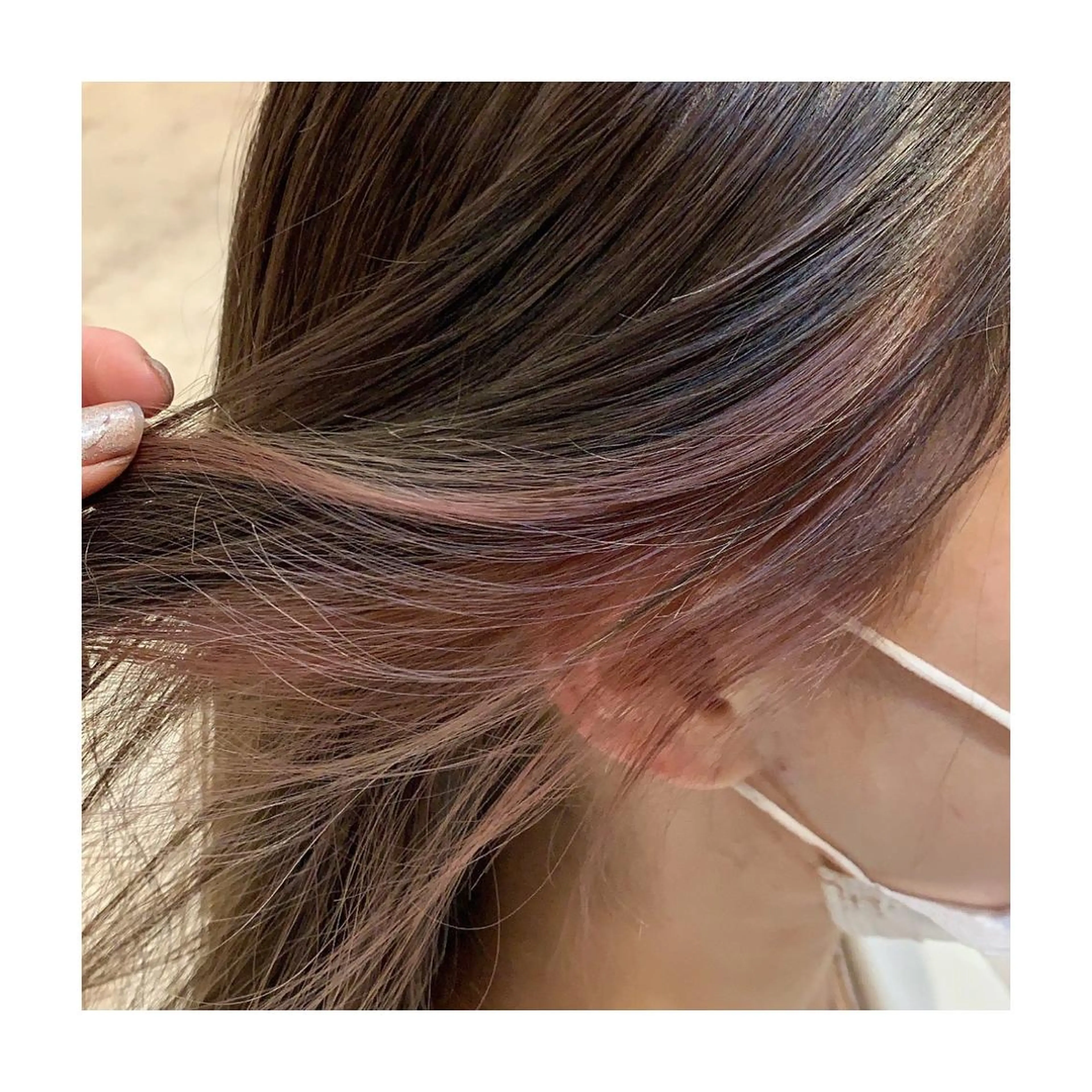 カラー イヤリングカラー Rina🪄 韓国風レイヤーcutのヘアスタイル