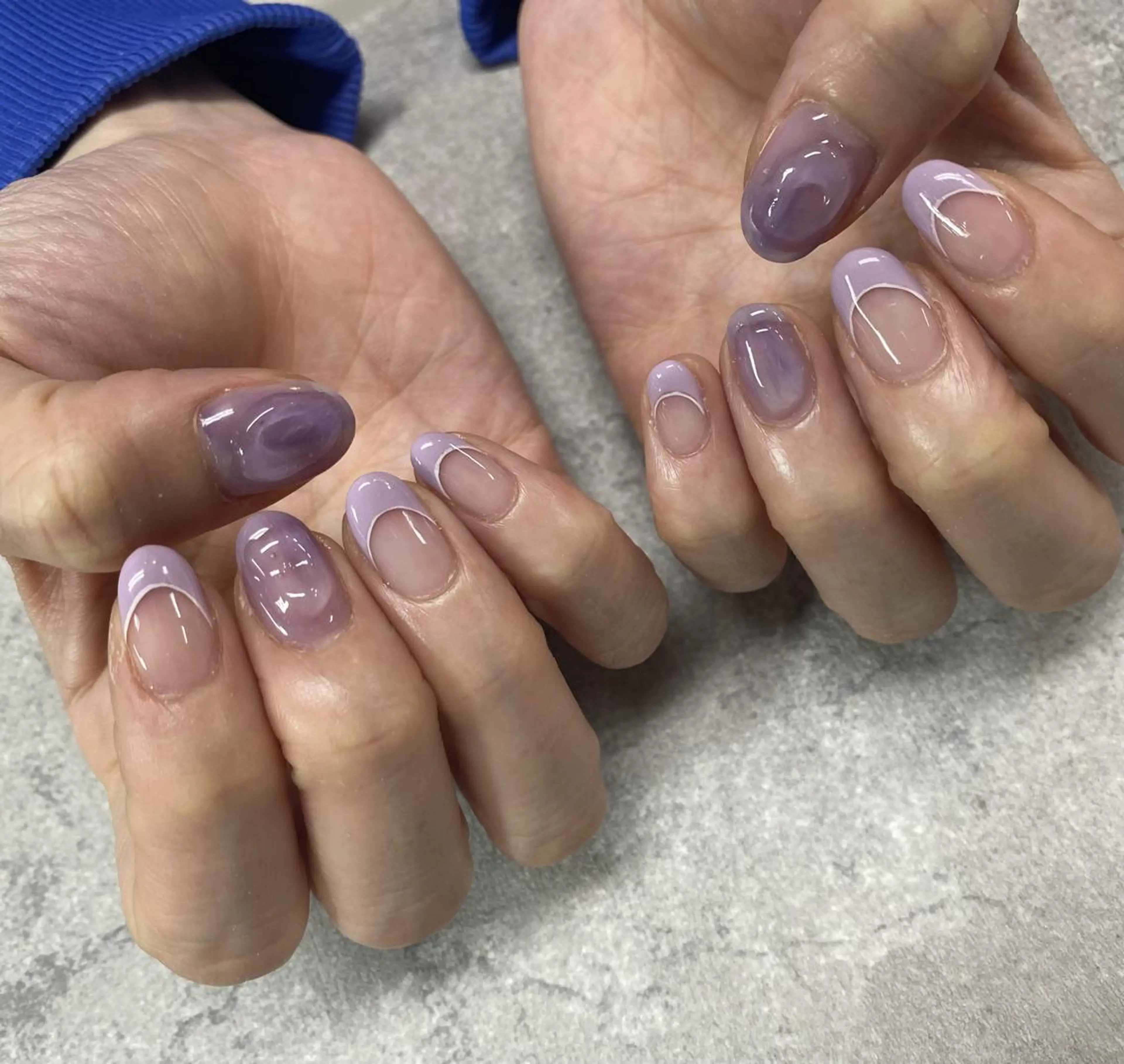 ネイル フットネイル フレンチネイル ジェルネイル ガラスフレンチ グラデーション ハンドネイル ハンドケア FASTNAIL PLUS 新宿店のネイルデザイン
