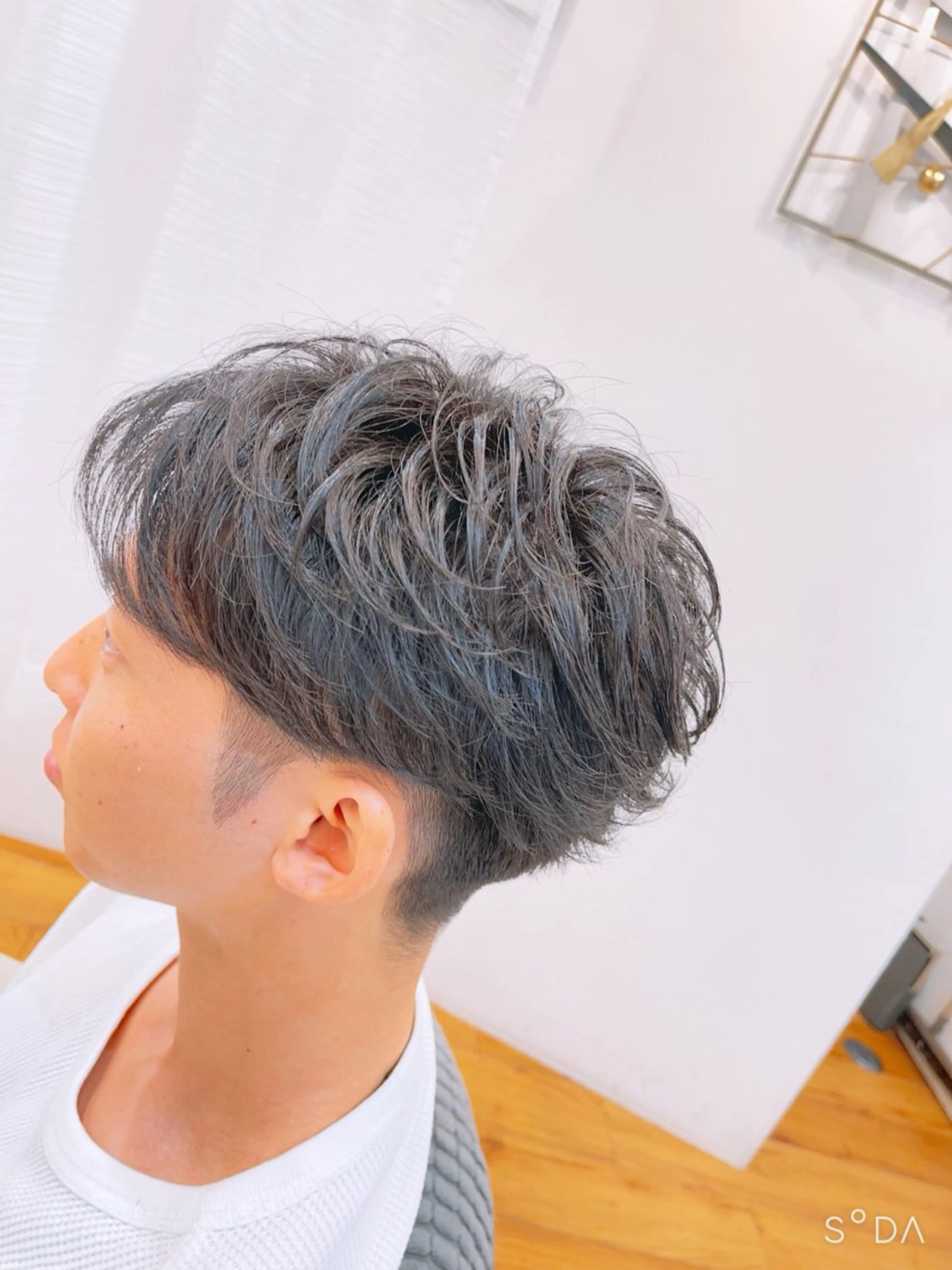 ショート パーマ メンズ 【木場✂️理容室】 メンズ清潔感カットのヘアスタイル