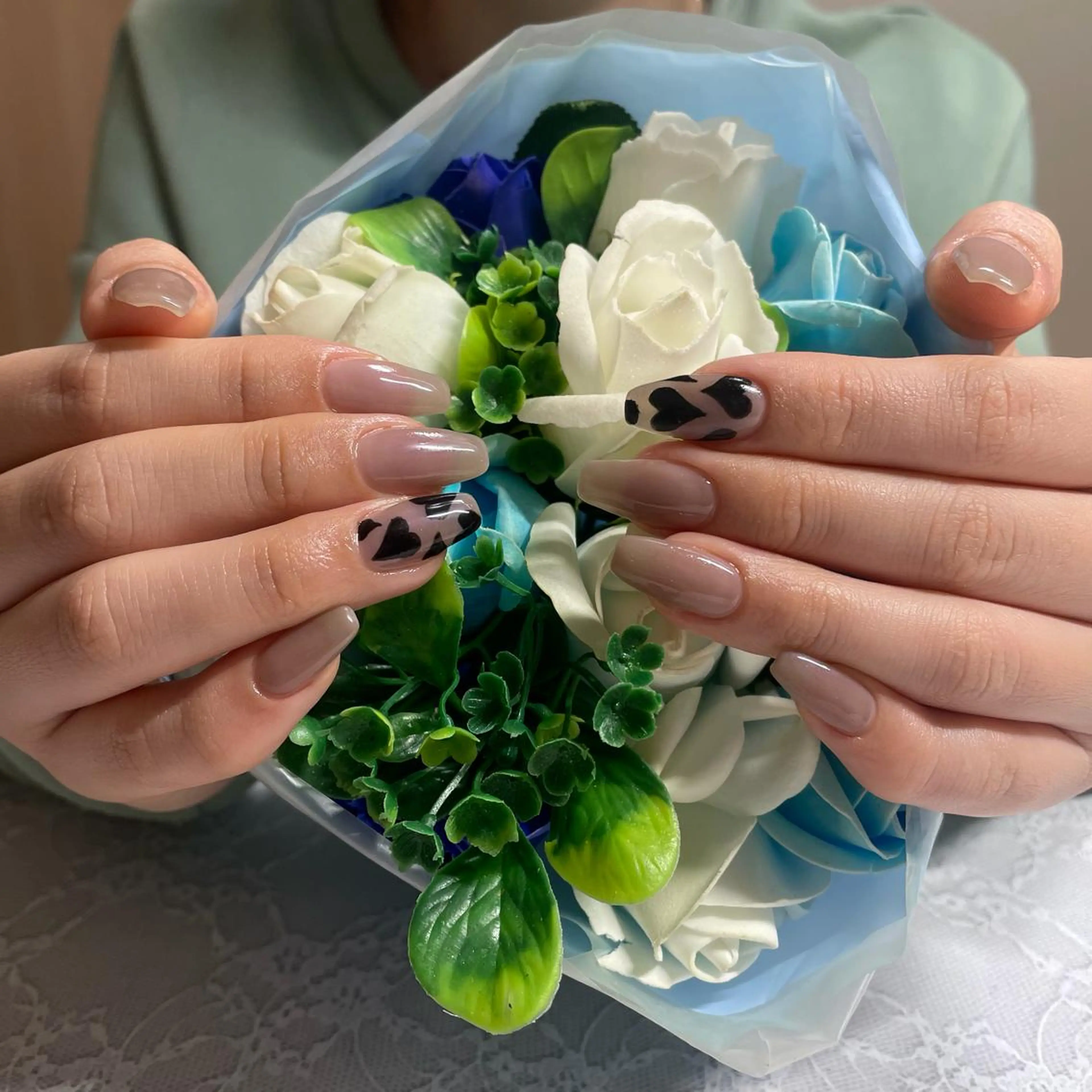 ネイル バレンタイン 奥園 良恵のネイルデザイン