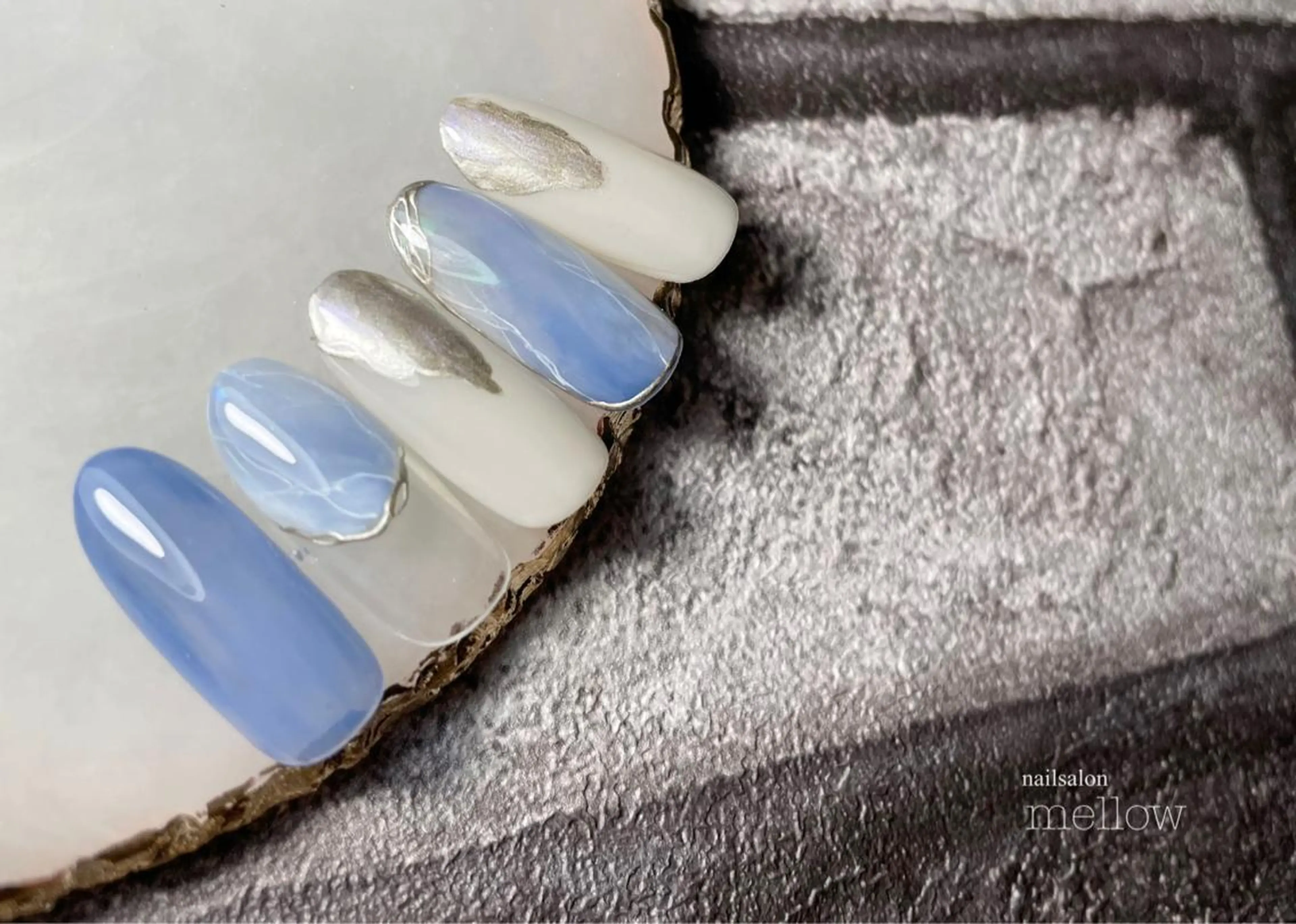 ネイル ブルー 大山 浩美のネイルデザイン