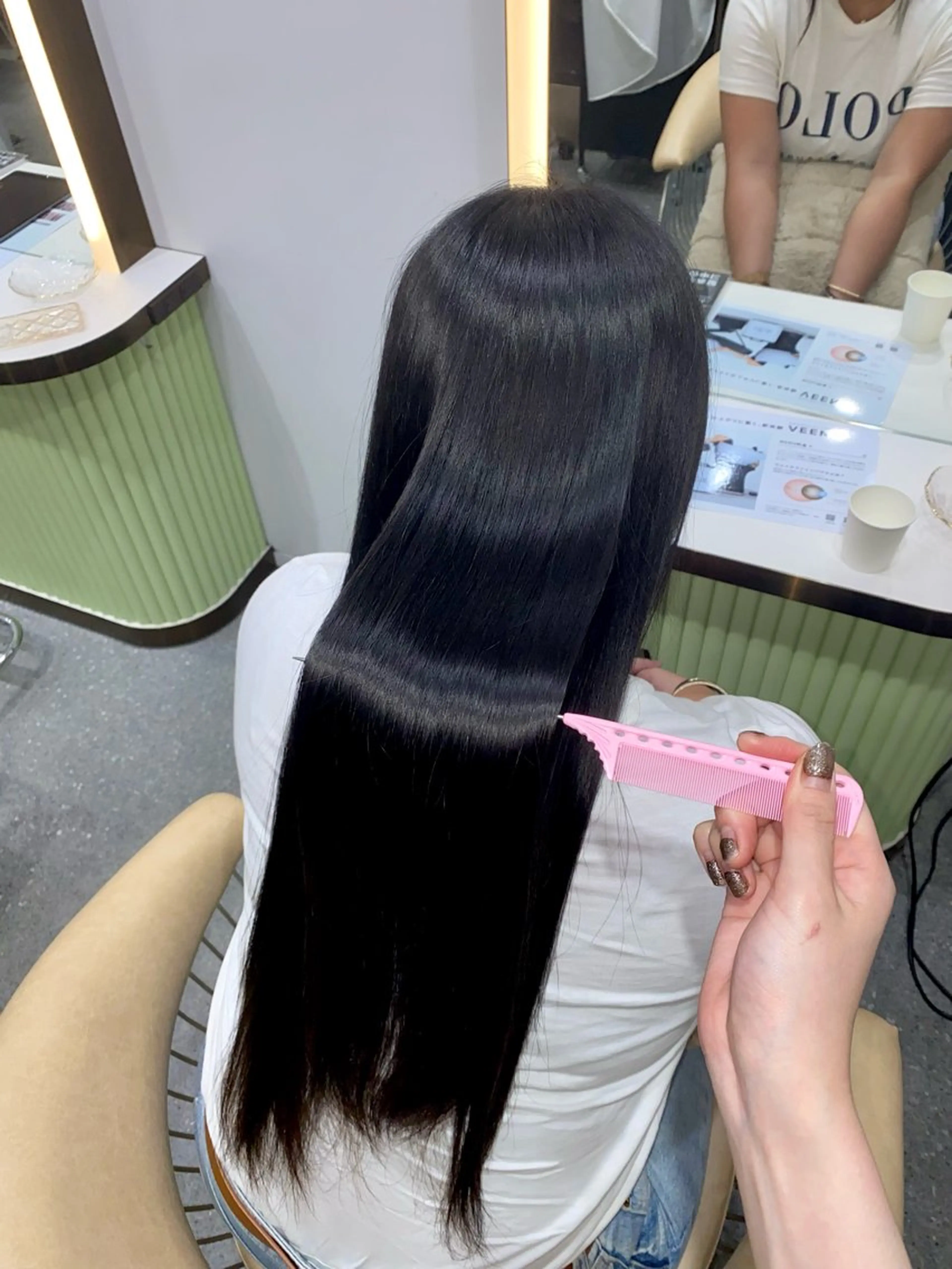 ⭐️❤️［髪質改善］美髪縮毛矯正⭐️➕高保湿ナノスチームトリートメントの写真