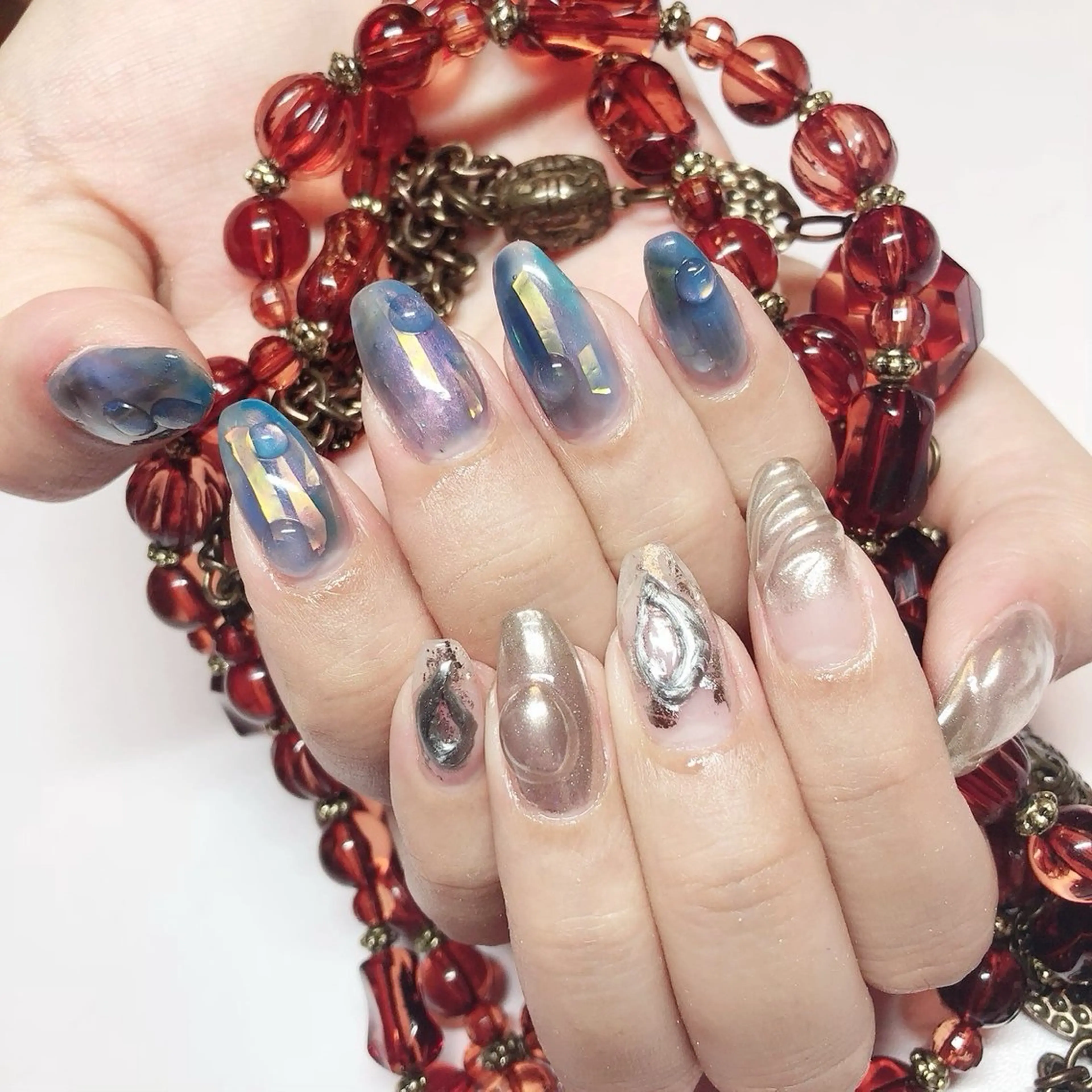 セミロング ハンドネイル Kai's nail かいずねいるのネイルデザイン