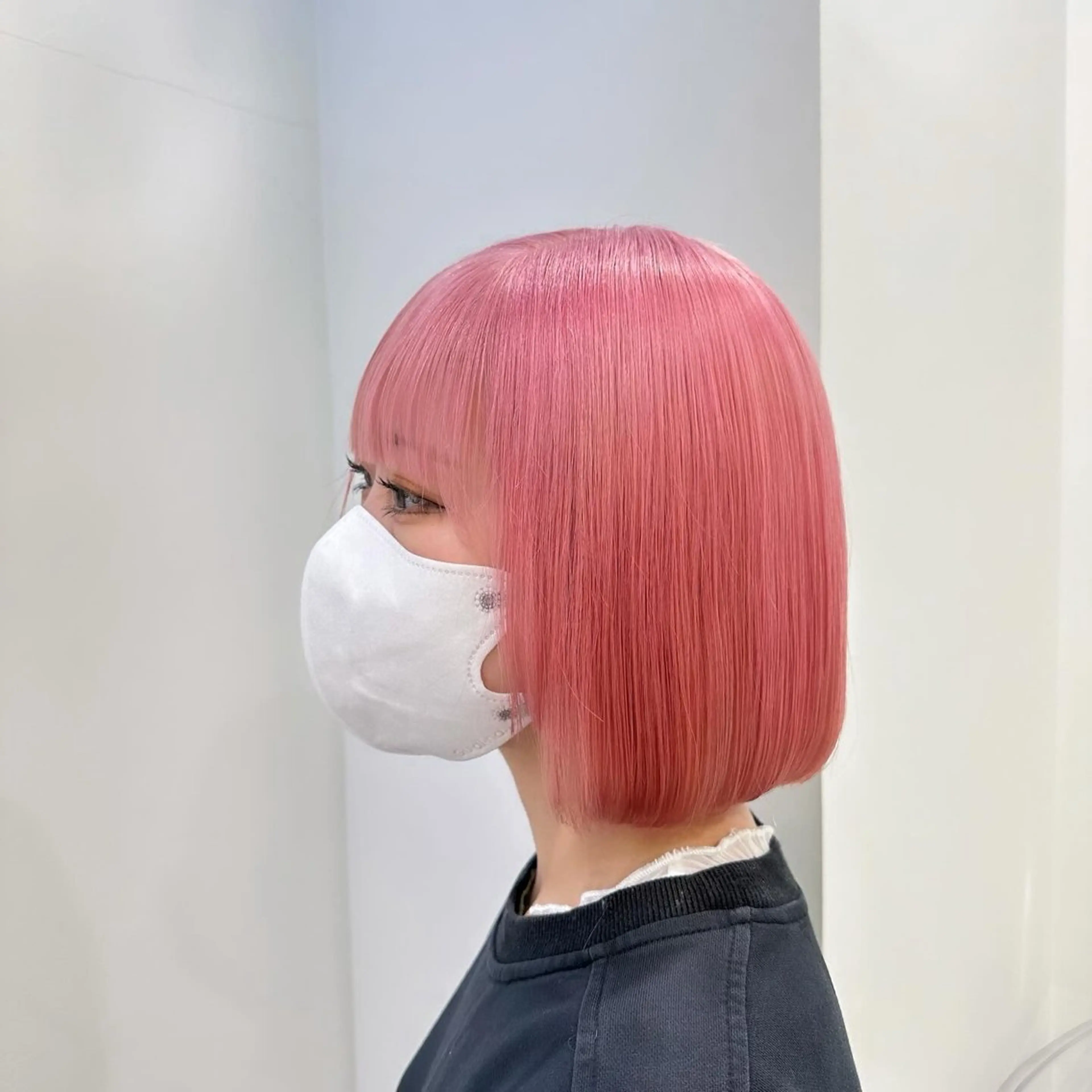 ショート カラー ピンクカラー ホワイトピンク ヘアカラー 渋谷/透明感カラー /半個室/こうめいのヘアスタイル