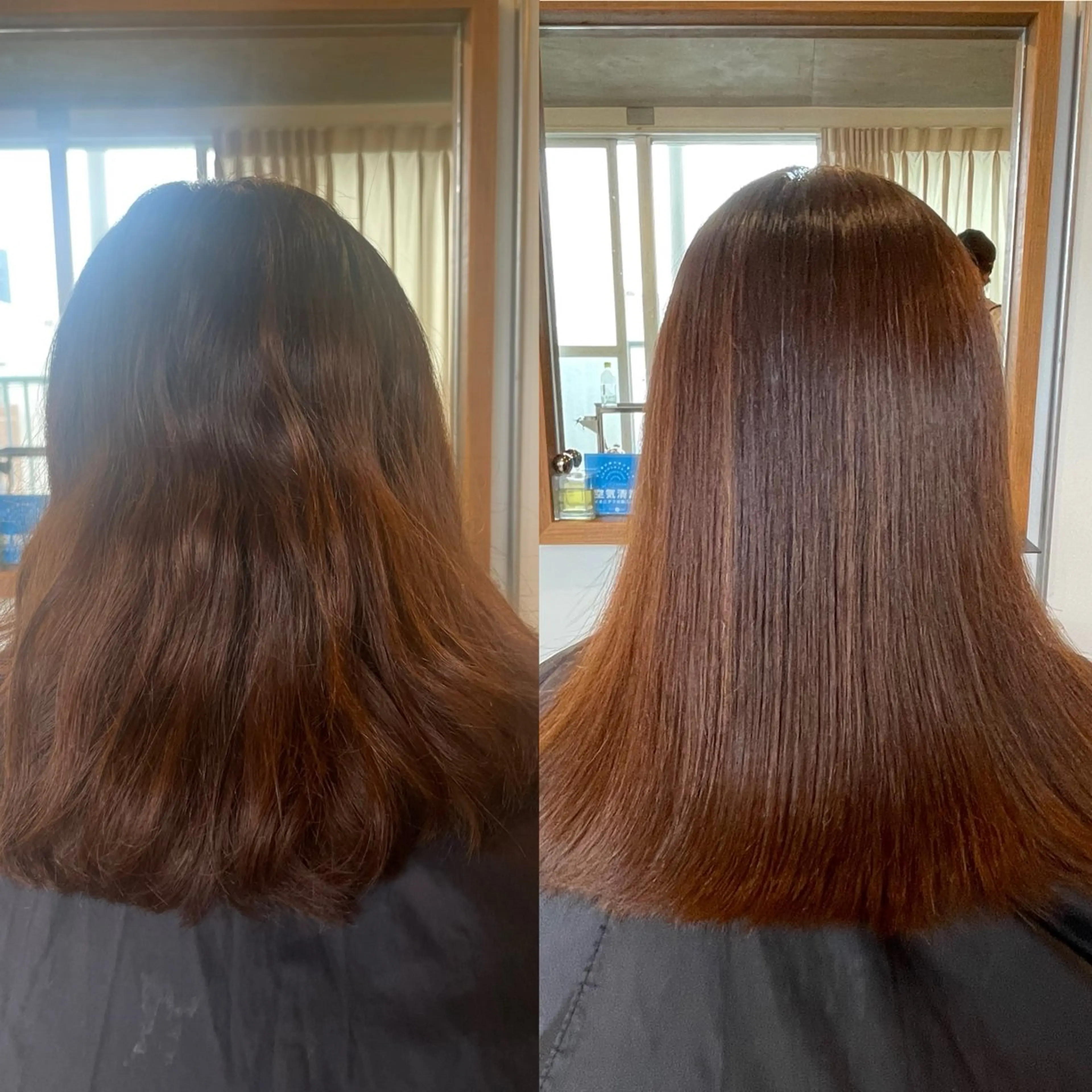 ロング 酸性ストレート 桑田 真奈のヘアスタイル