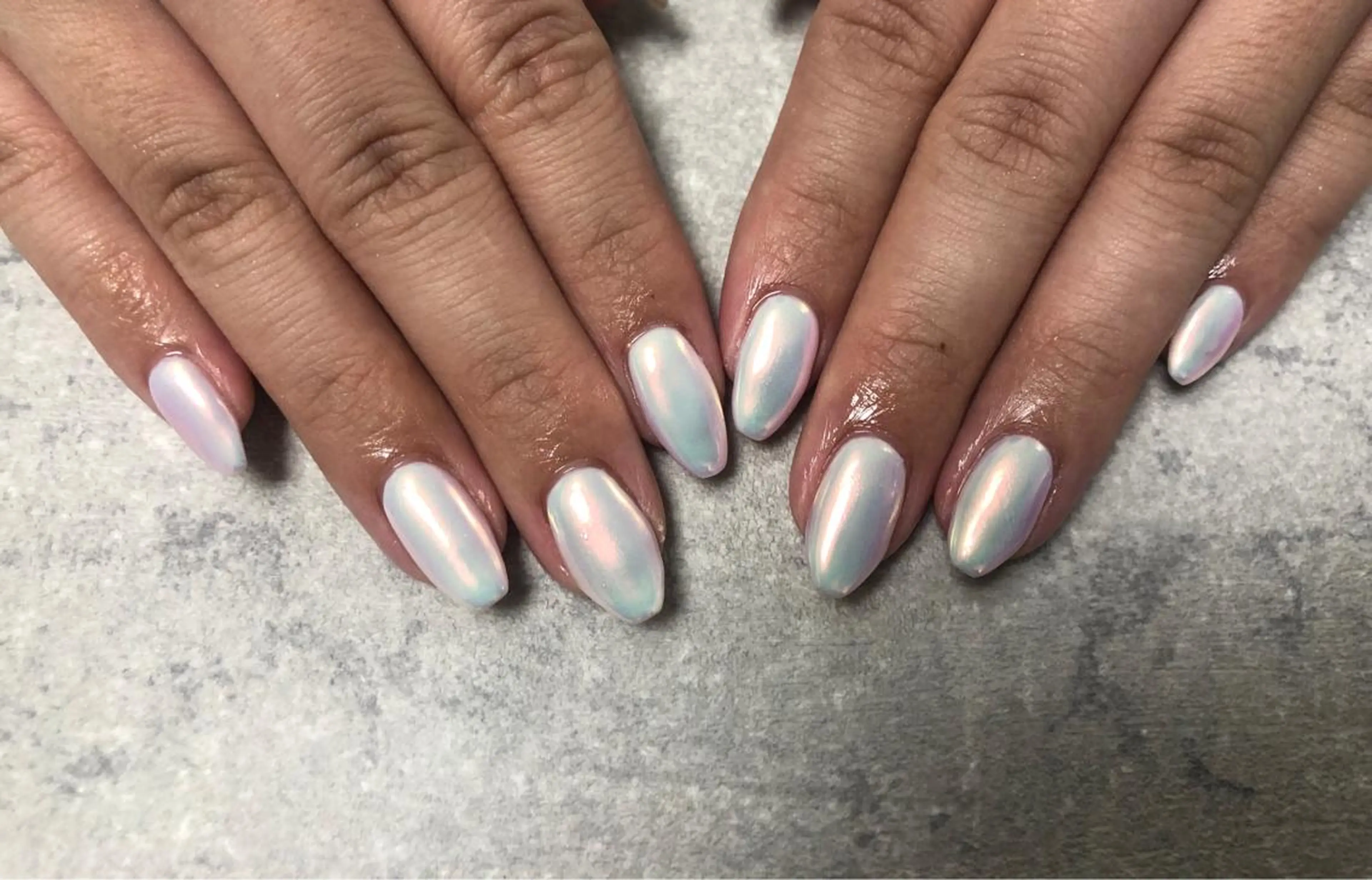 ネイル オーロラネイル ミラーネイル ハンドネイル Mogu nail 二子玉川のネイルデザイン