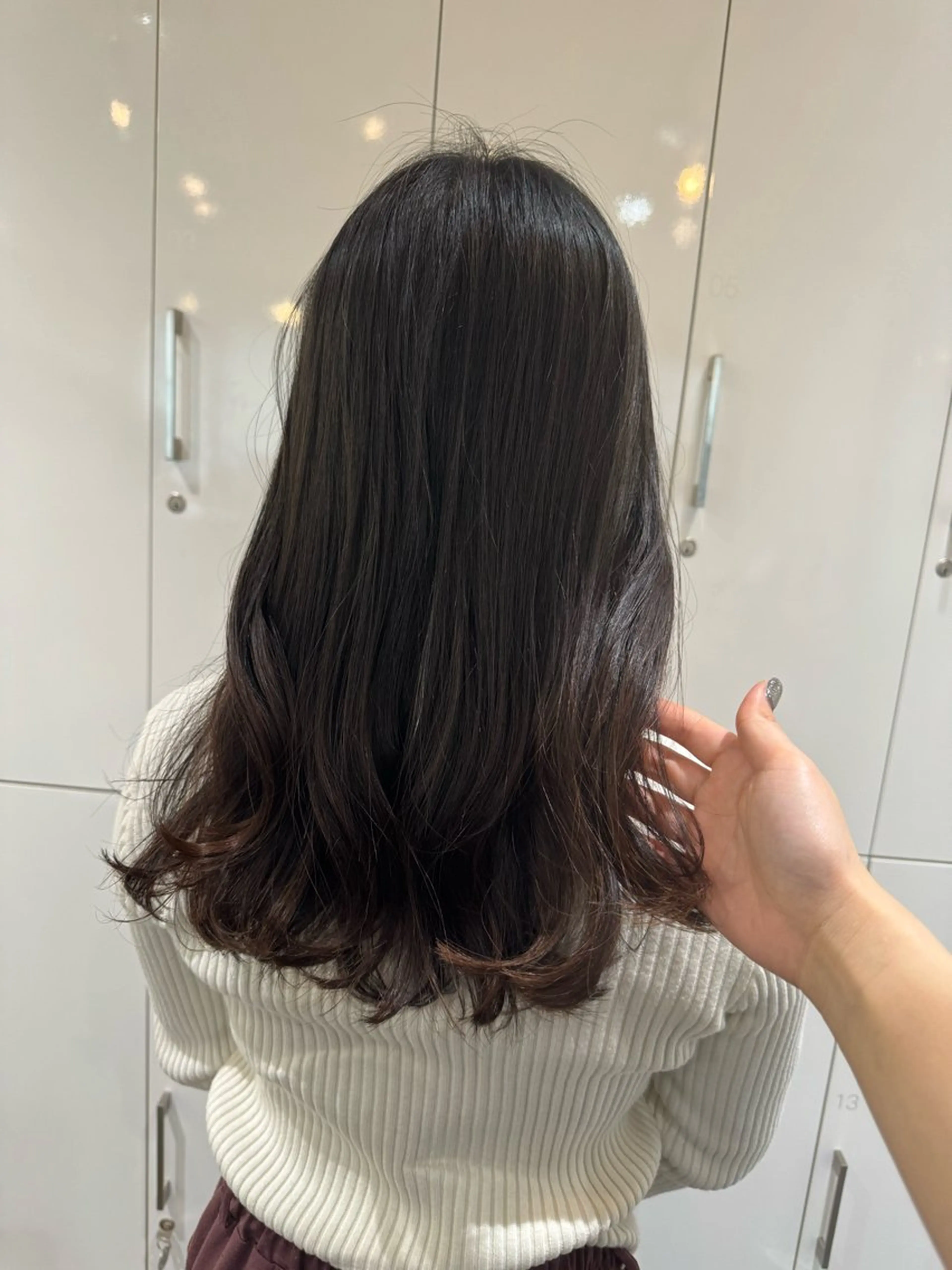 ロング カット ヘアカラー トリートメント 赤み無し柔らかカラー 【梅田】madokaのヘアスタイル