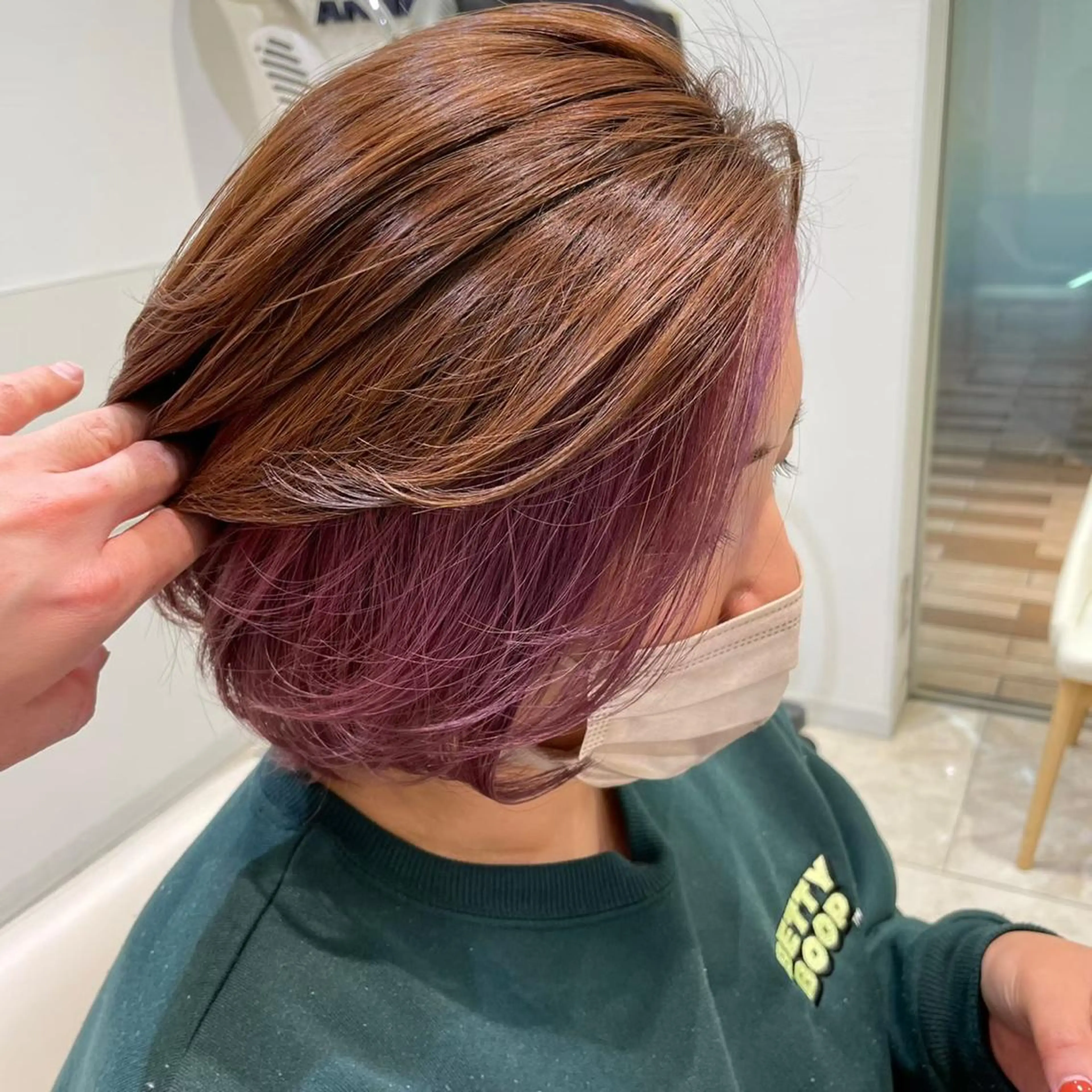 ショート カラー 波巻パーマ/毛流れ パーマ☘️りゅうせいのヘアスタイル