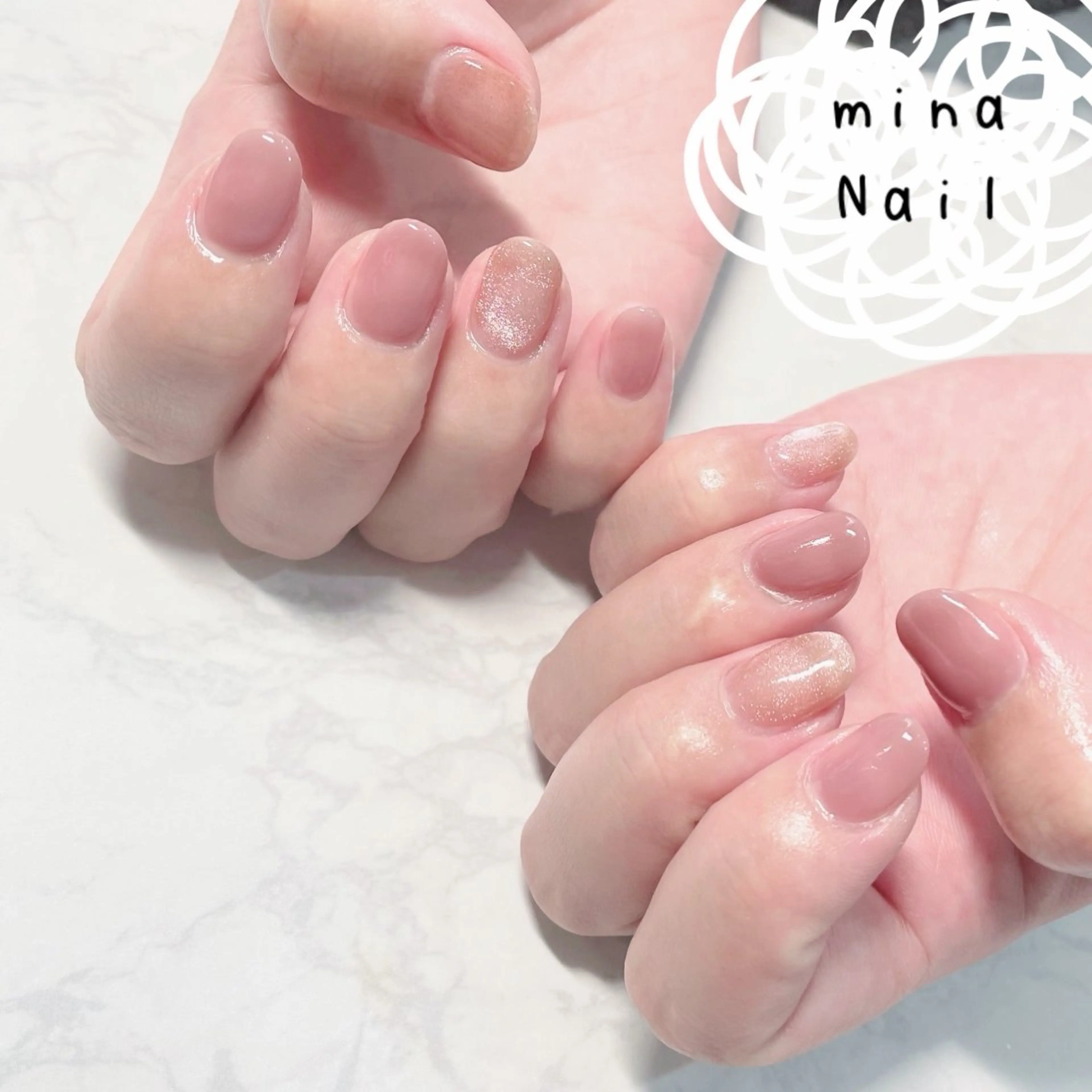 ネイル ジェルネイル マグネットネイル シンプルネイル mina Nailのネイルデザイン