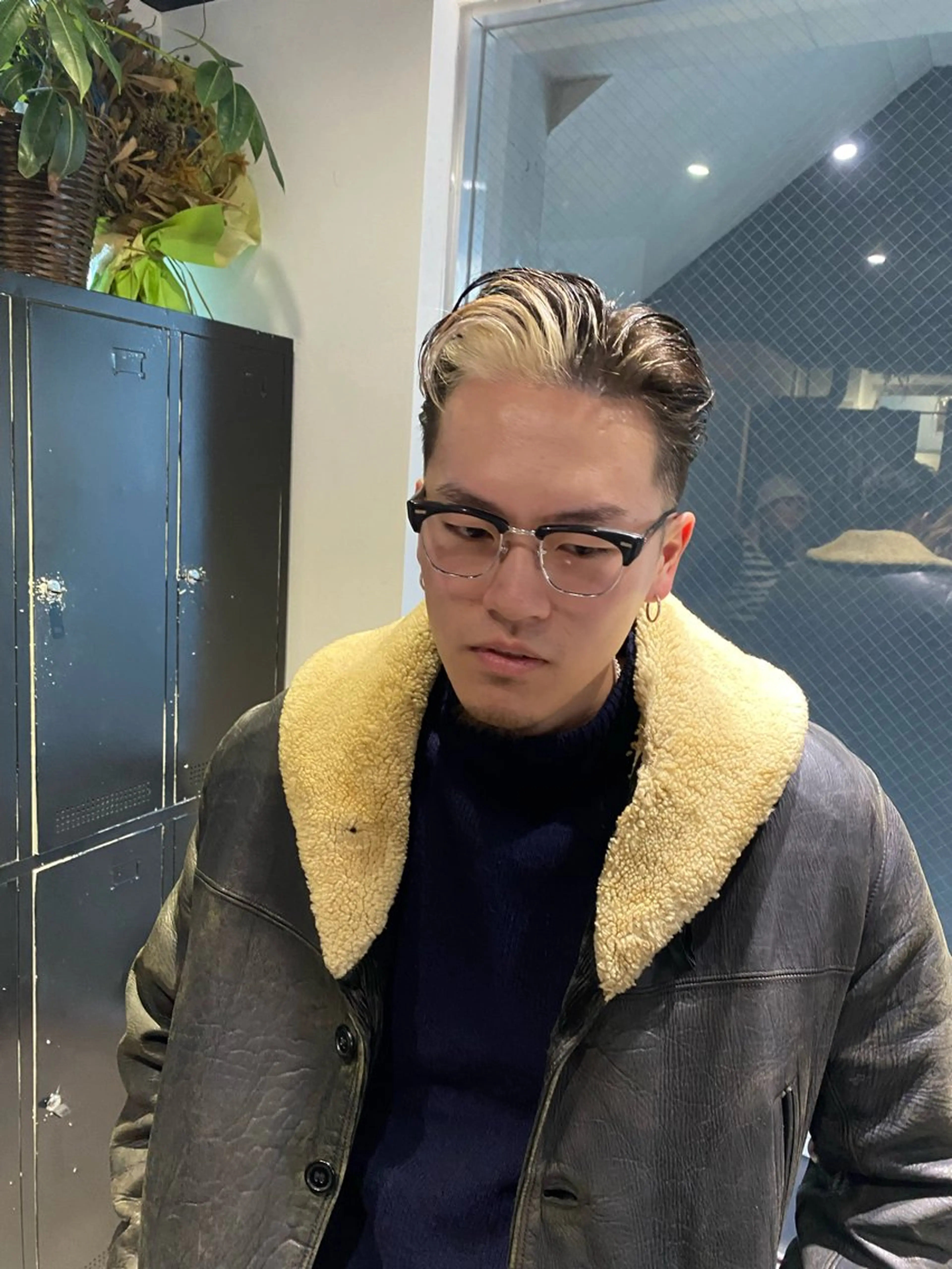 ショート カット ヘアカラー 山影✨バレイヤージュ ハイライト✨メンズ◎のヘアスタイル