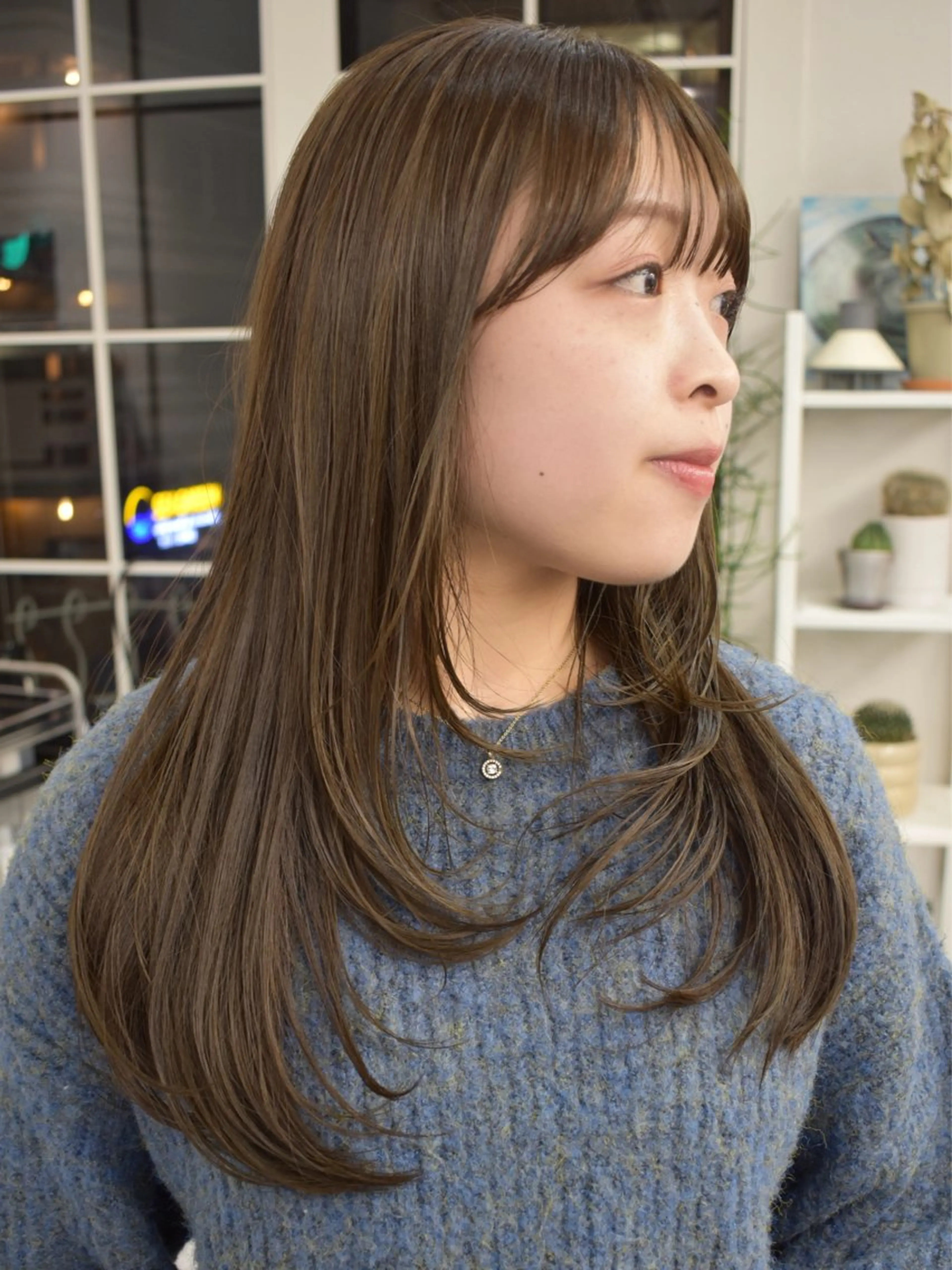 ロング カラー カット ヘアカラー トリートメント レイヤーボブ/ 艶カラー/サナ🌼のヘアスタイル