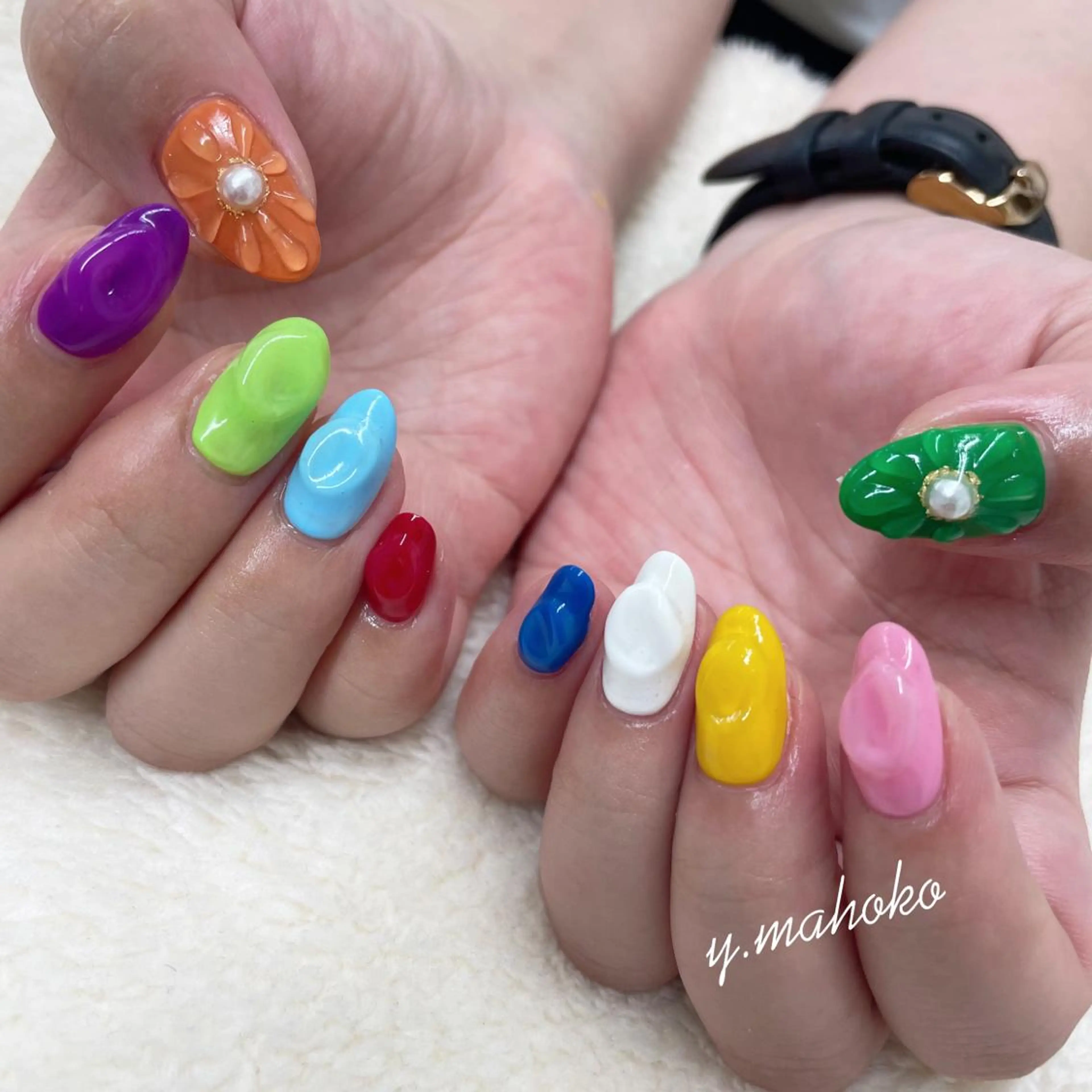 ネイル ハンドネイル She nail studio 原宿所属・パラジェル有/ スカルプ/mahoのネイルデザイン