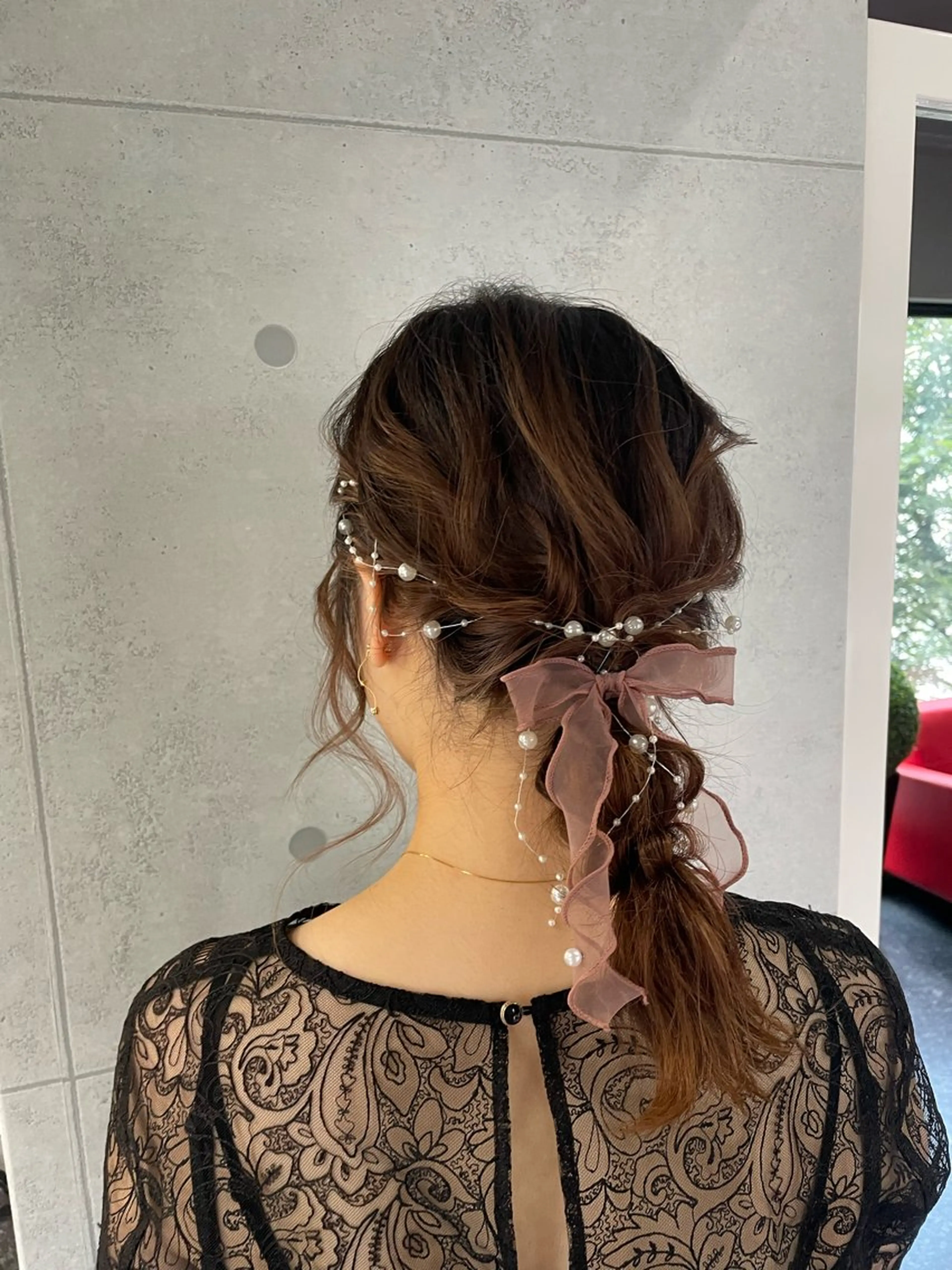 セミロング 工藤 綾華のヘアスタイル