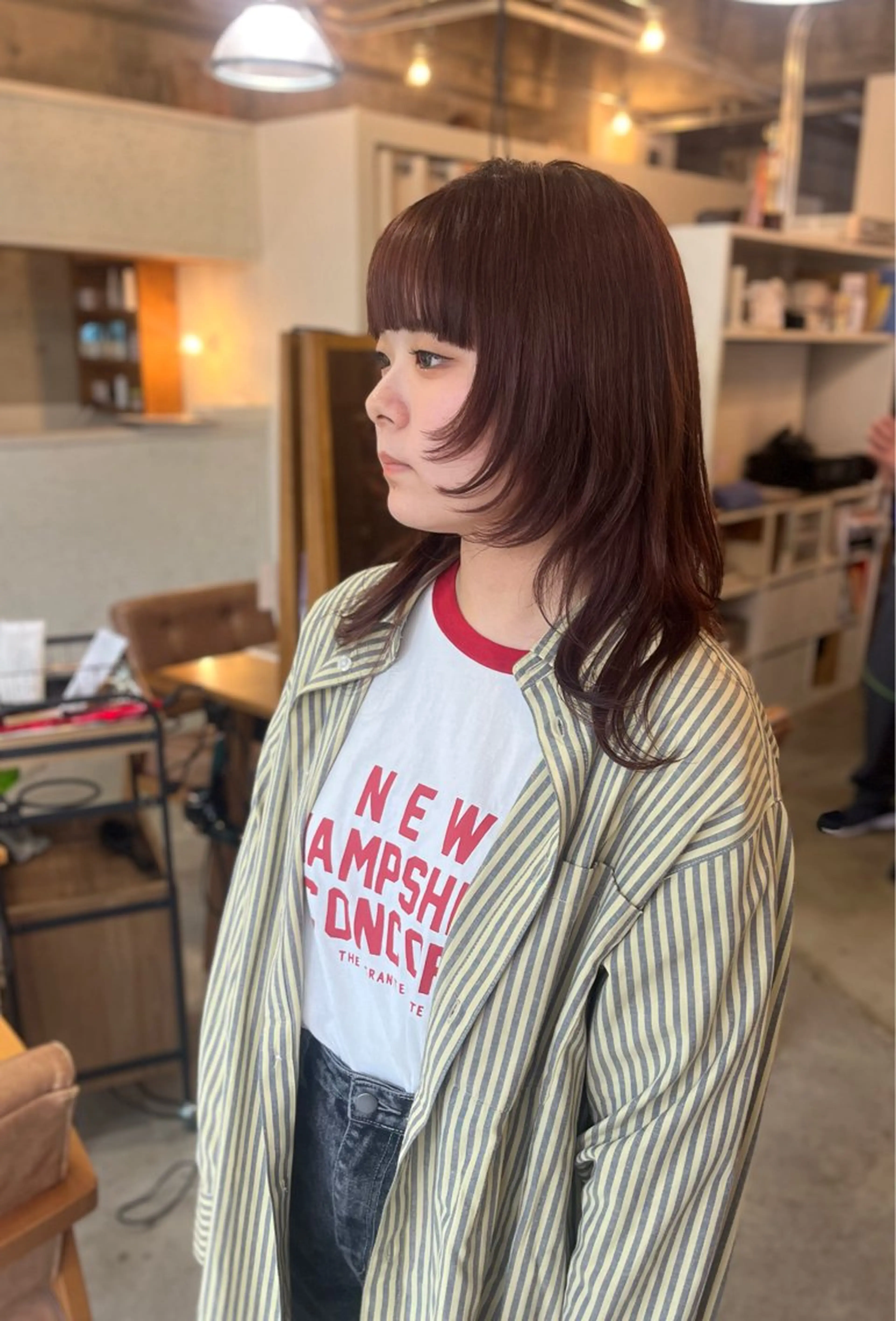 セミロング カラー ワイドバング ウルフカット 堀出 芽衣/垢抜け/美髪のヘアスタイル