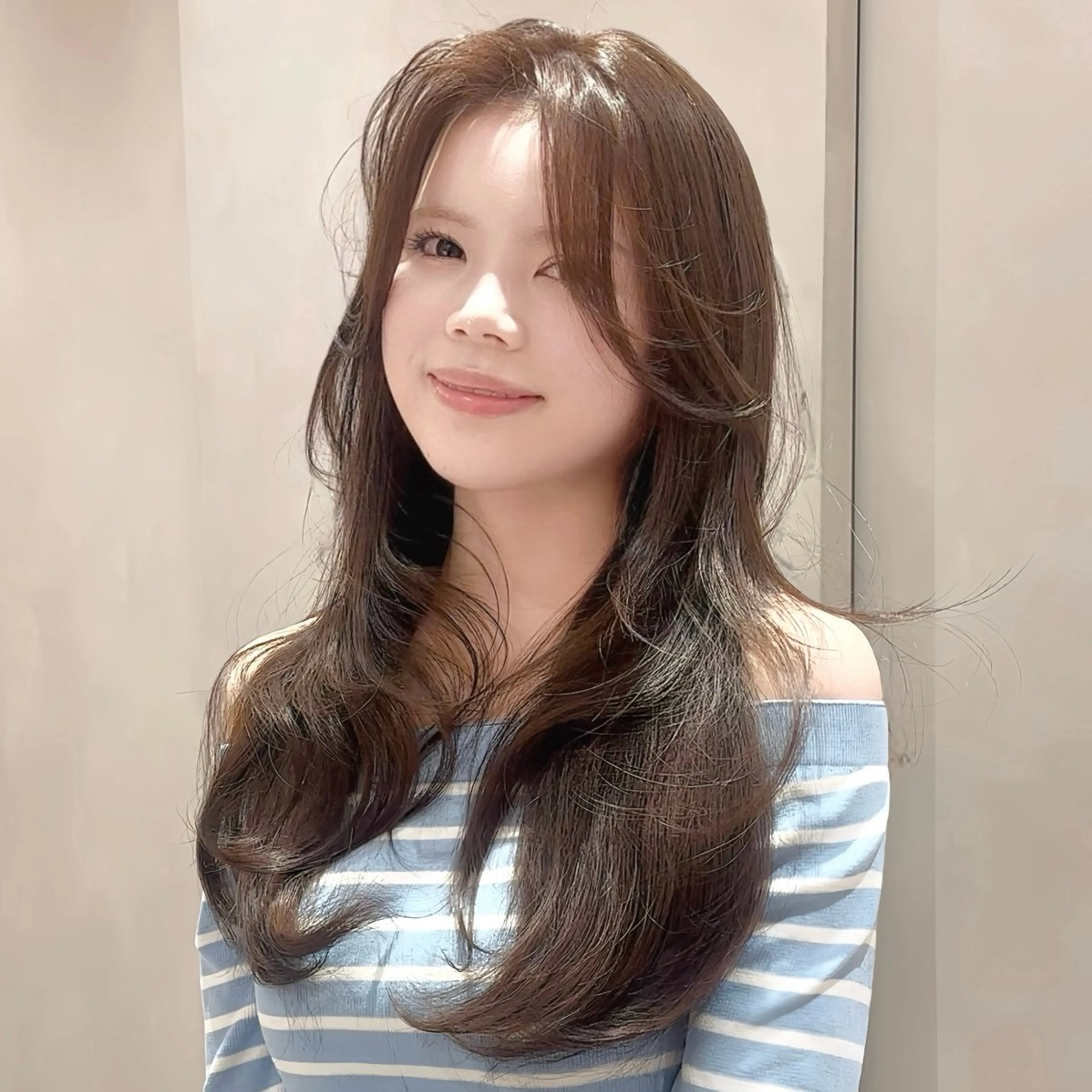 ロング レイヤーカット カット ヘアカラー トリートメント 大野 海輔のヘアスタイル