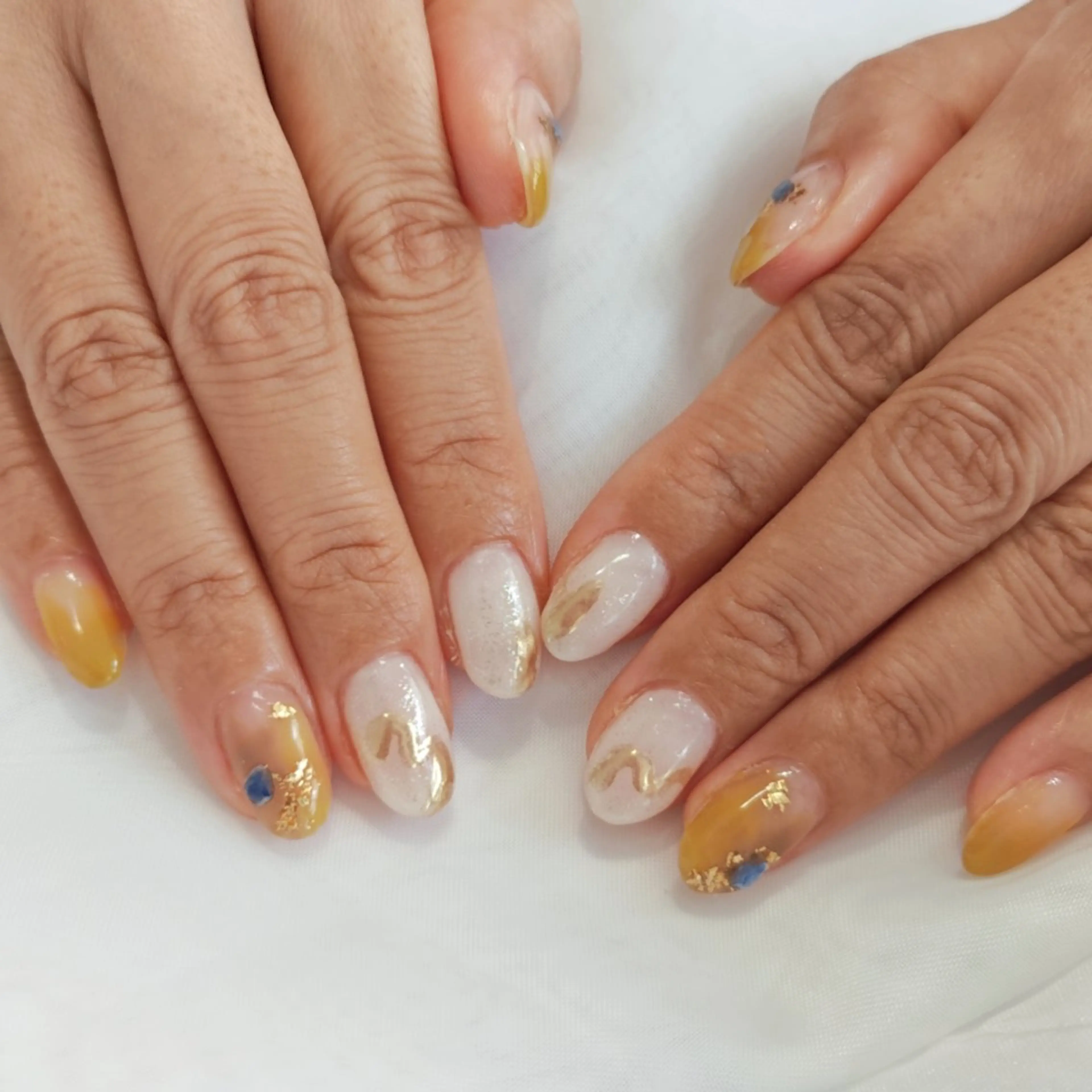 ネイル ミラーネイル ニュアンスネイル 夏ネイル ハンドネイル felicita服部店所属・felicita fumi♡のネイルデザイン