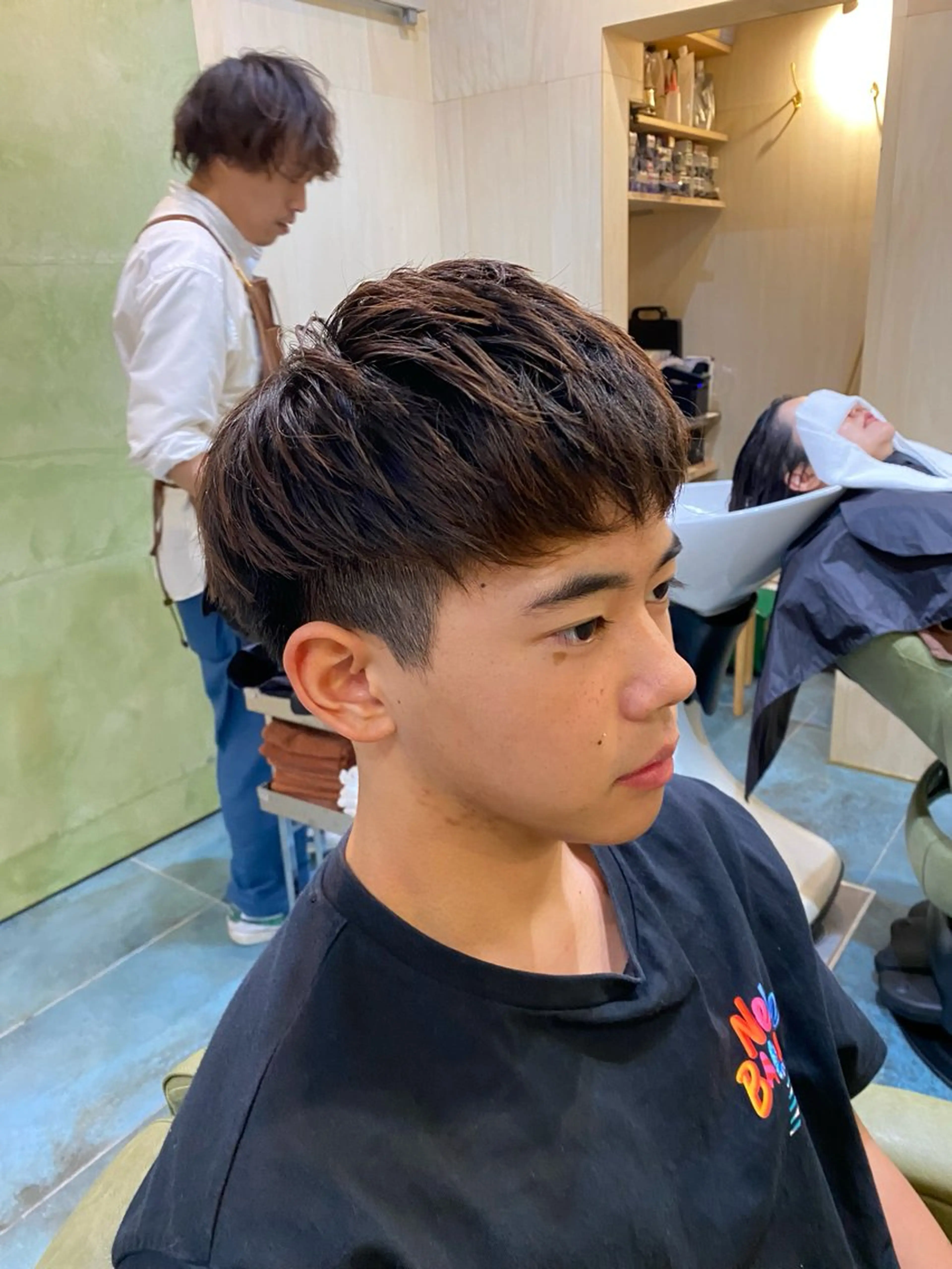 ミディアム メンズ マッシュ 学生（メンズ向け） 学生 カット メンズカット/パーマ 福島区SOSOのヘアスタイル