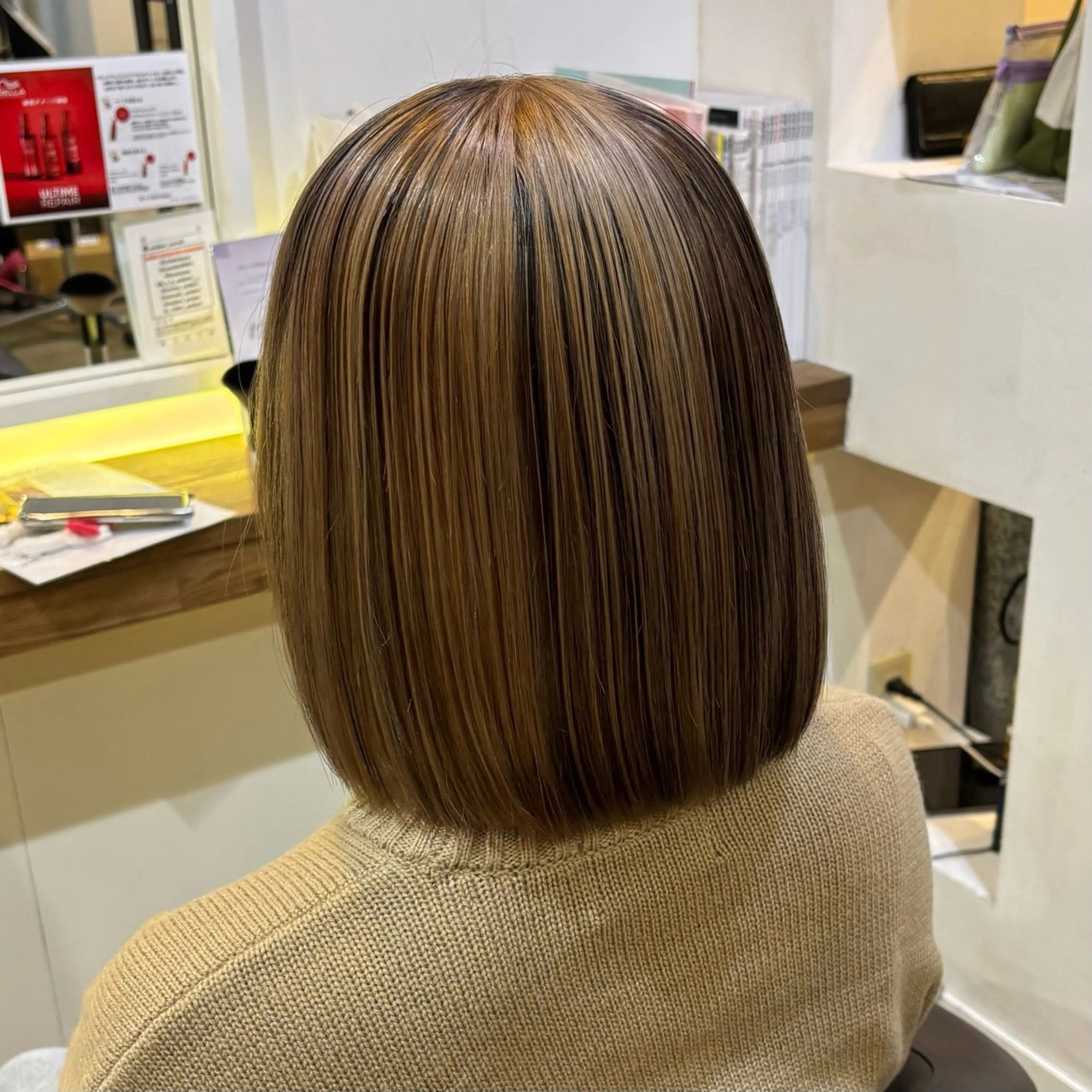 ミディアム ヘアカラー 🎀ハイトーン/ 艶カラー/夕月🎀のヘアスタイル