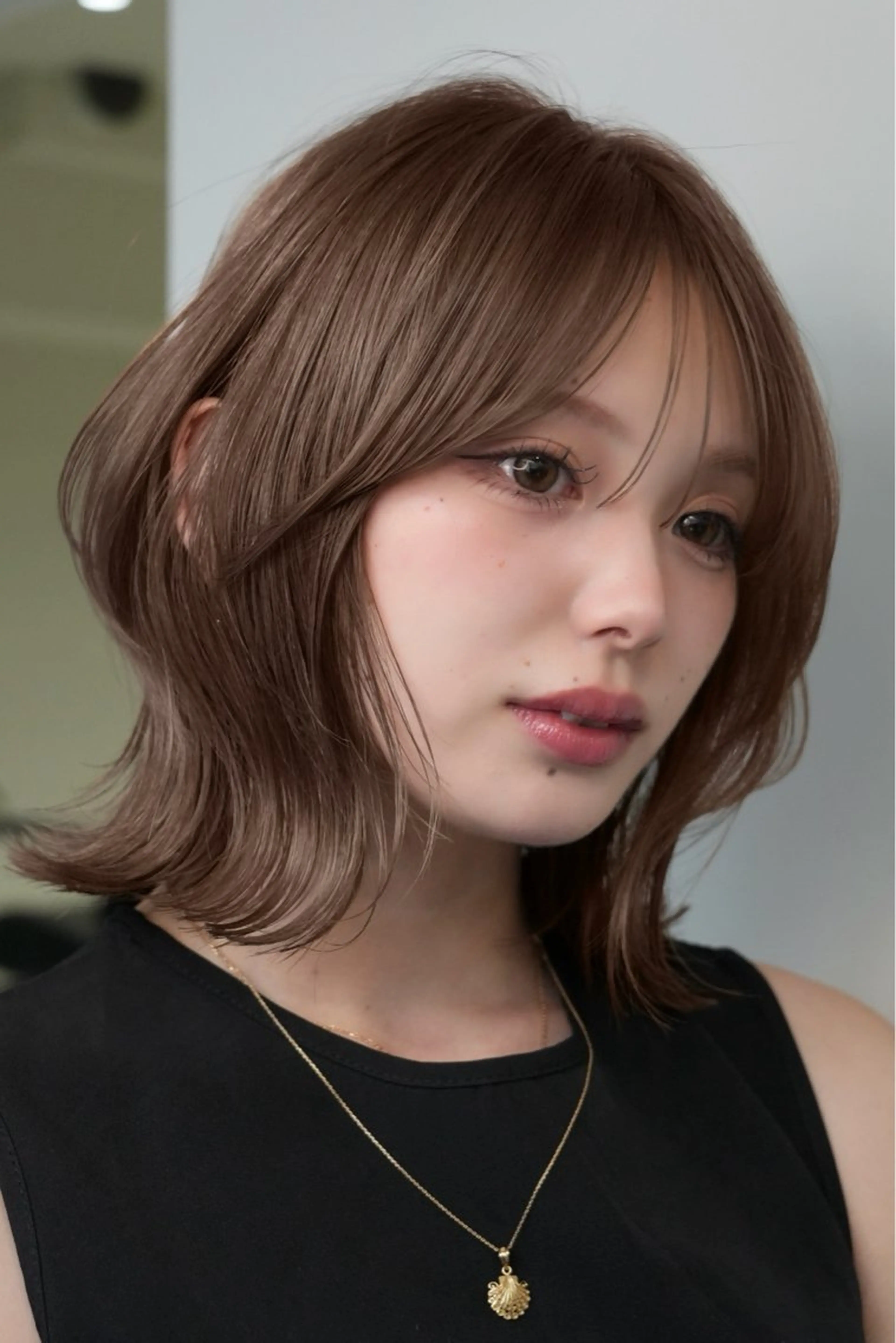ロング カラー 顔周りカット レイヤーカット ロング 小顔カット トリートメント 表参道/レイヤー カット/ryoのヘアスタイル
