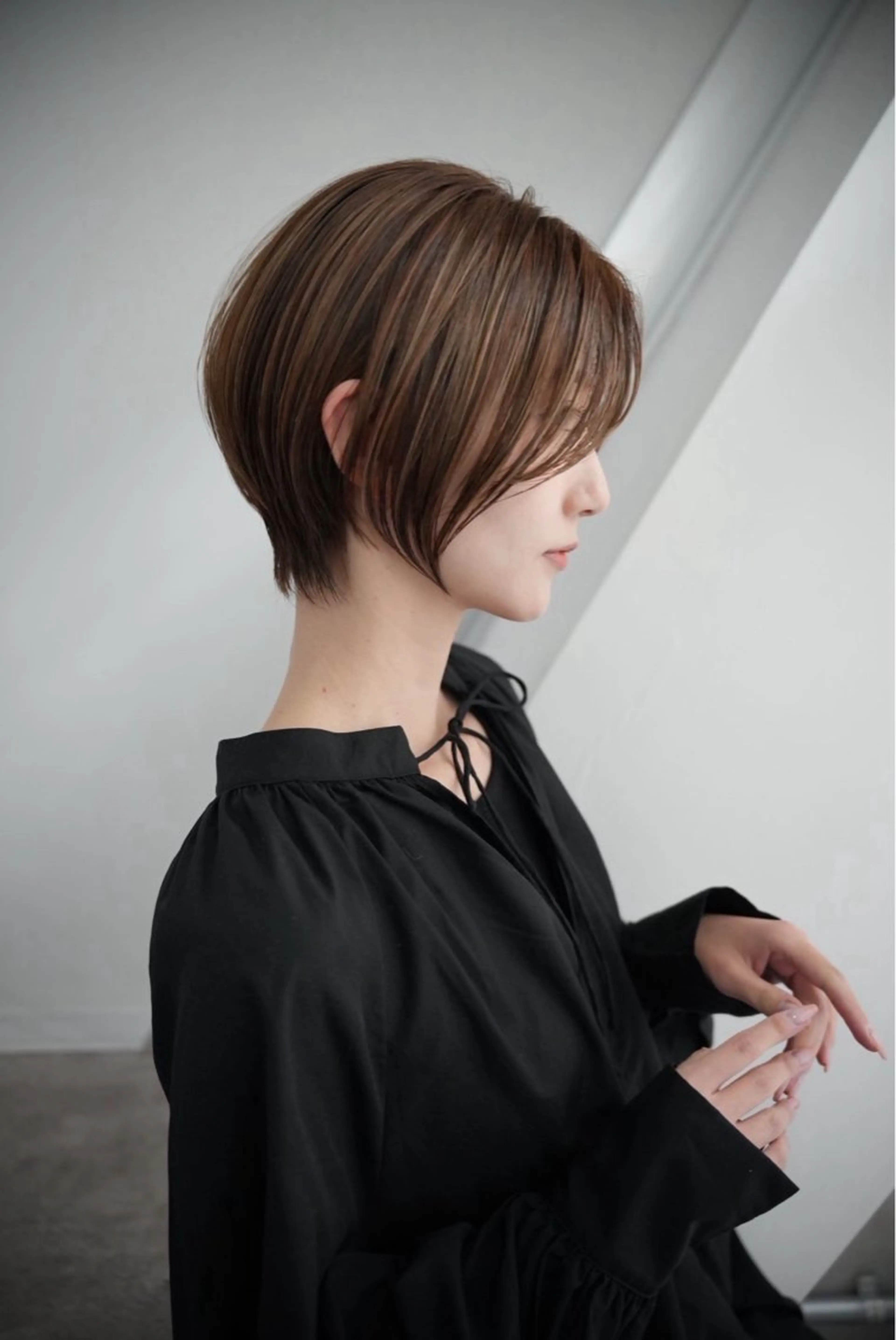 ショート ヘアカラー トリートメント 🖱️透明感カラー ×髪質改善Rikyuのヘアスタイル