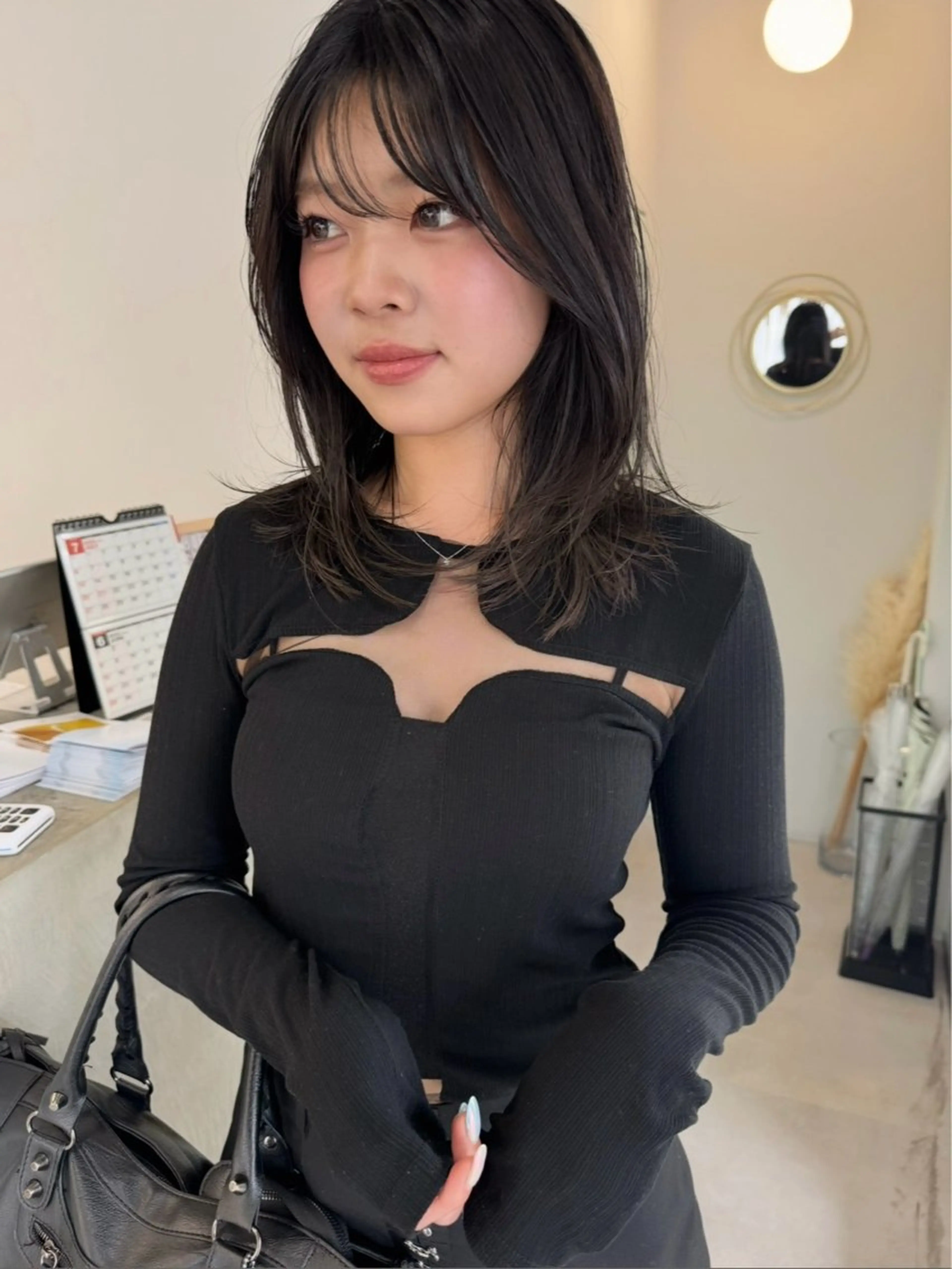 ミディアム ミディアムレイヤー レイヤーカット 田中 叶太のヘアスタイル