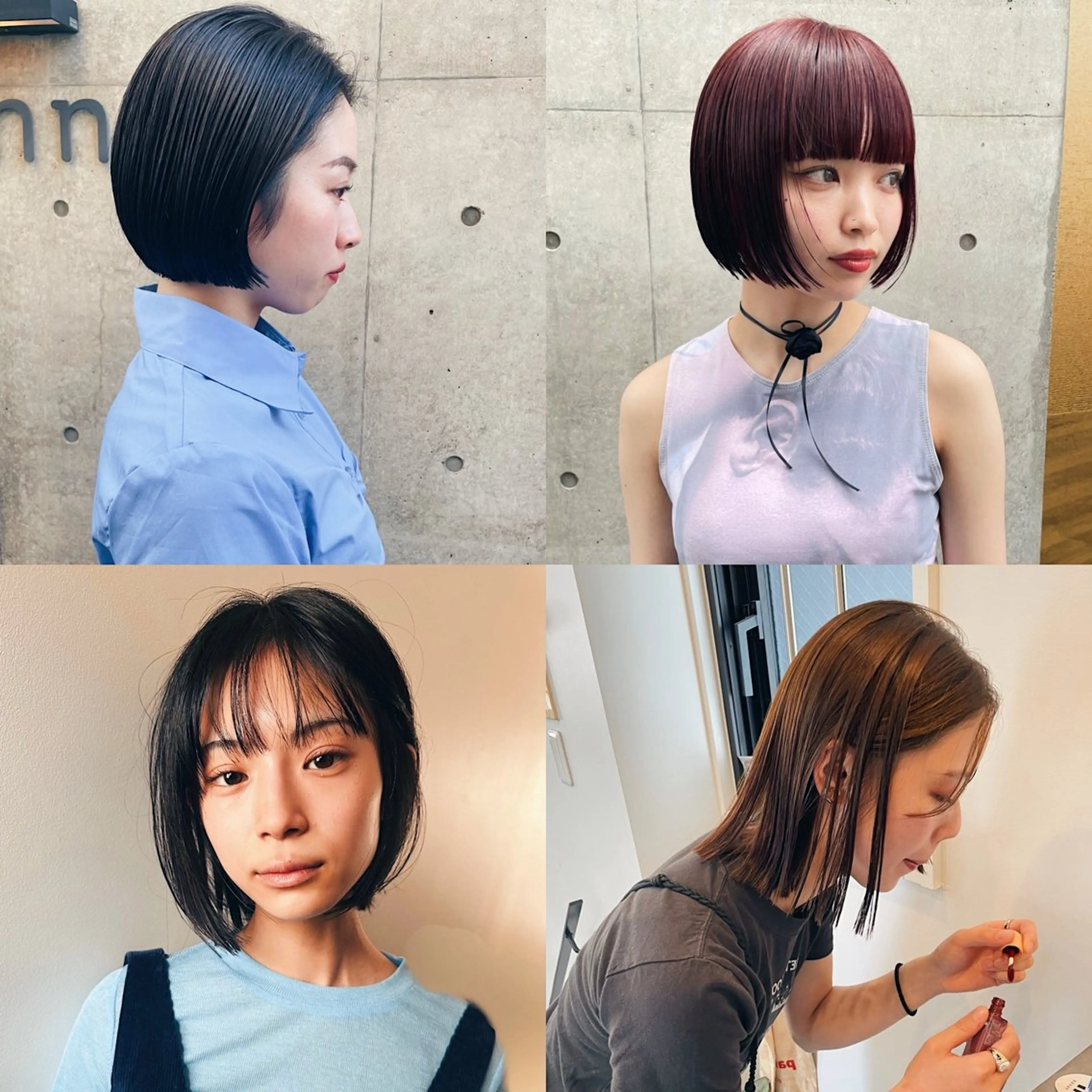 ショート カラー ボブ／パーマ指名 No. 1🍃れんとのヘアスタイル