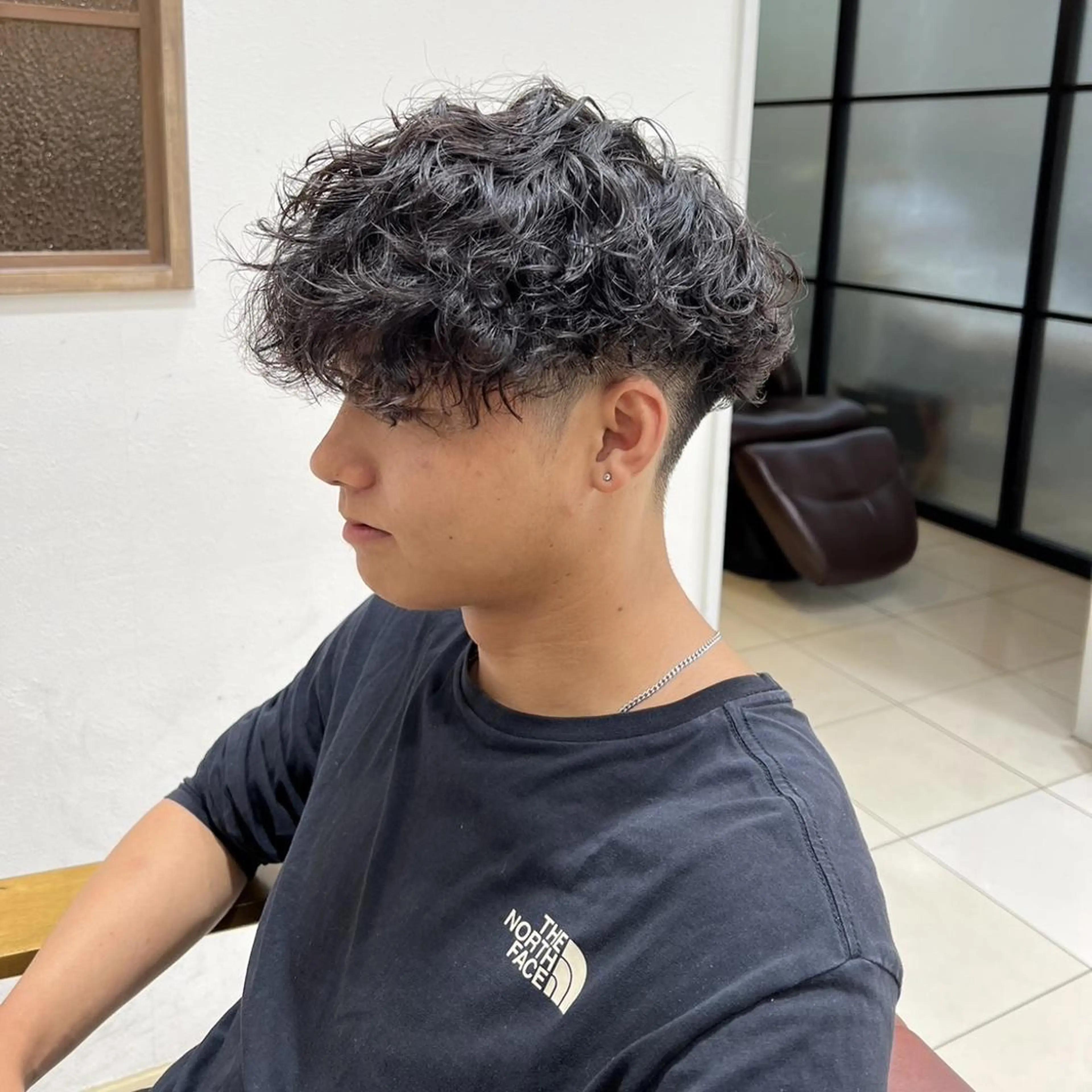 メンズ パーマ スペインカール メンズ特化/勝田駅/ 佐和駅/鈴木輝瑠/のヘアスタイル