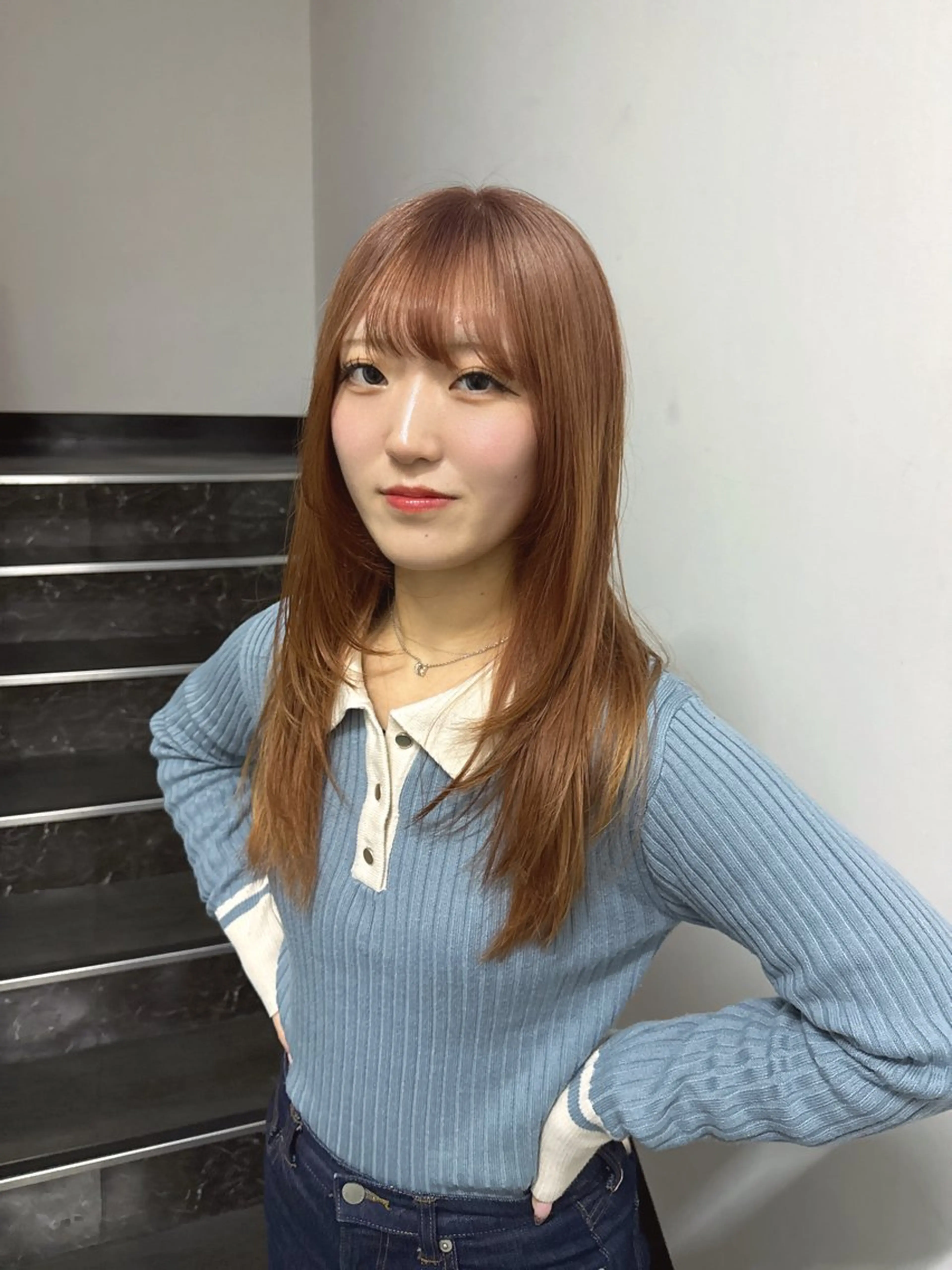 ロング カット ヘアカラー トリートメント HAZEL 博多所属・SHIORI/ 博多美容室のヘアスタイル