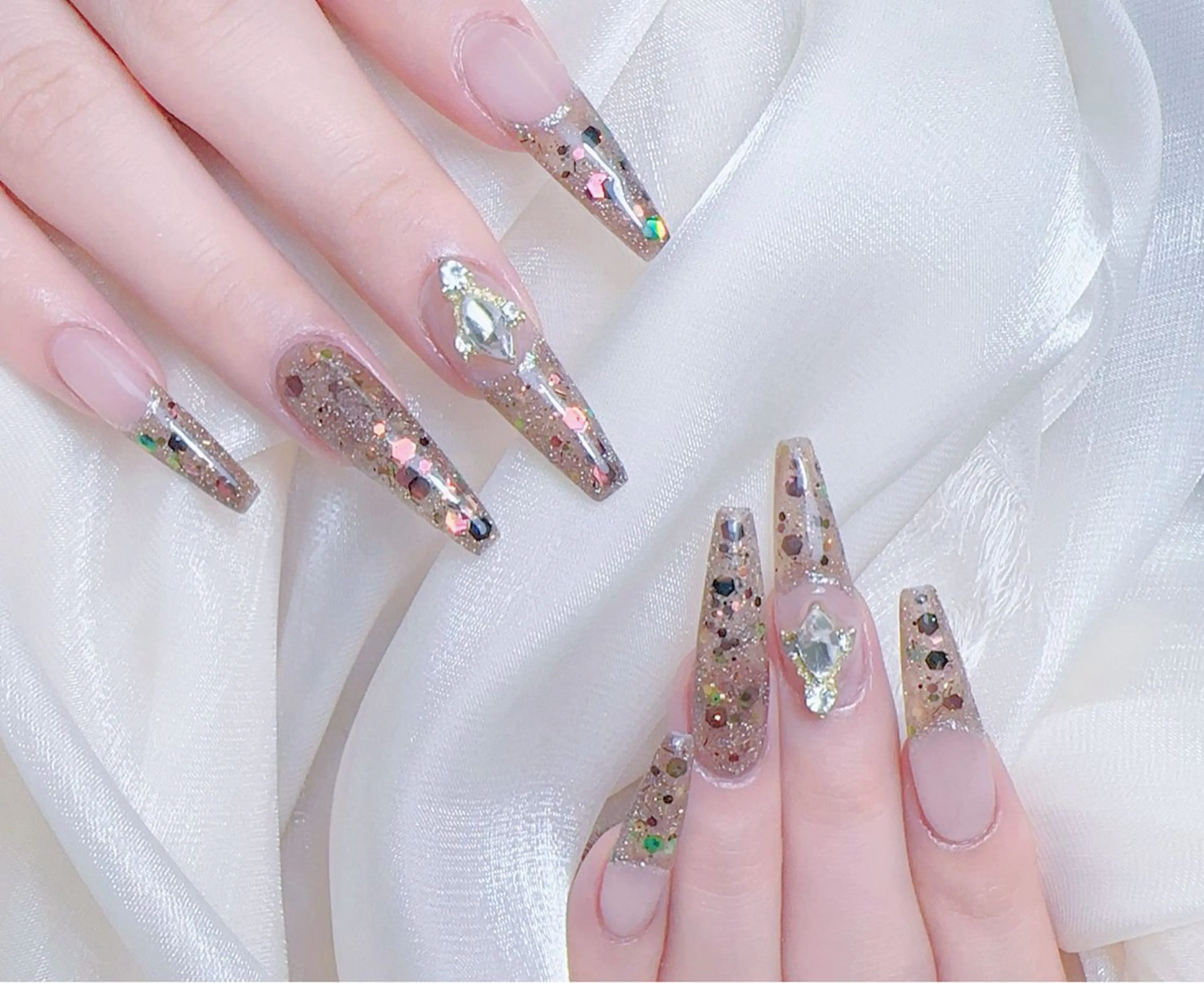 ネイル ハンドネイル M🌷nail 長さだし専門店のネイルデザイン