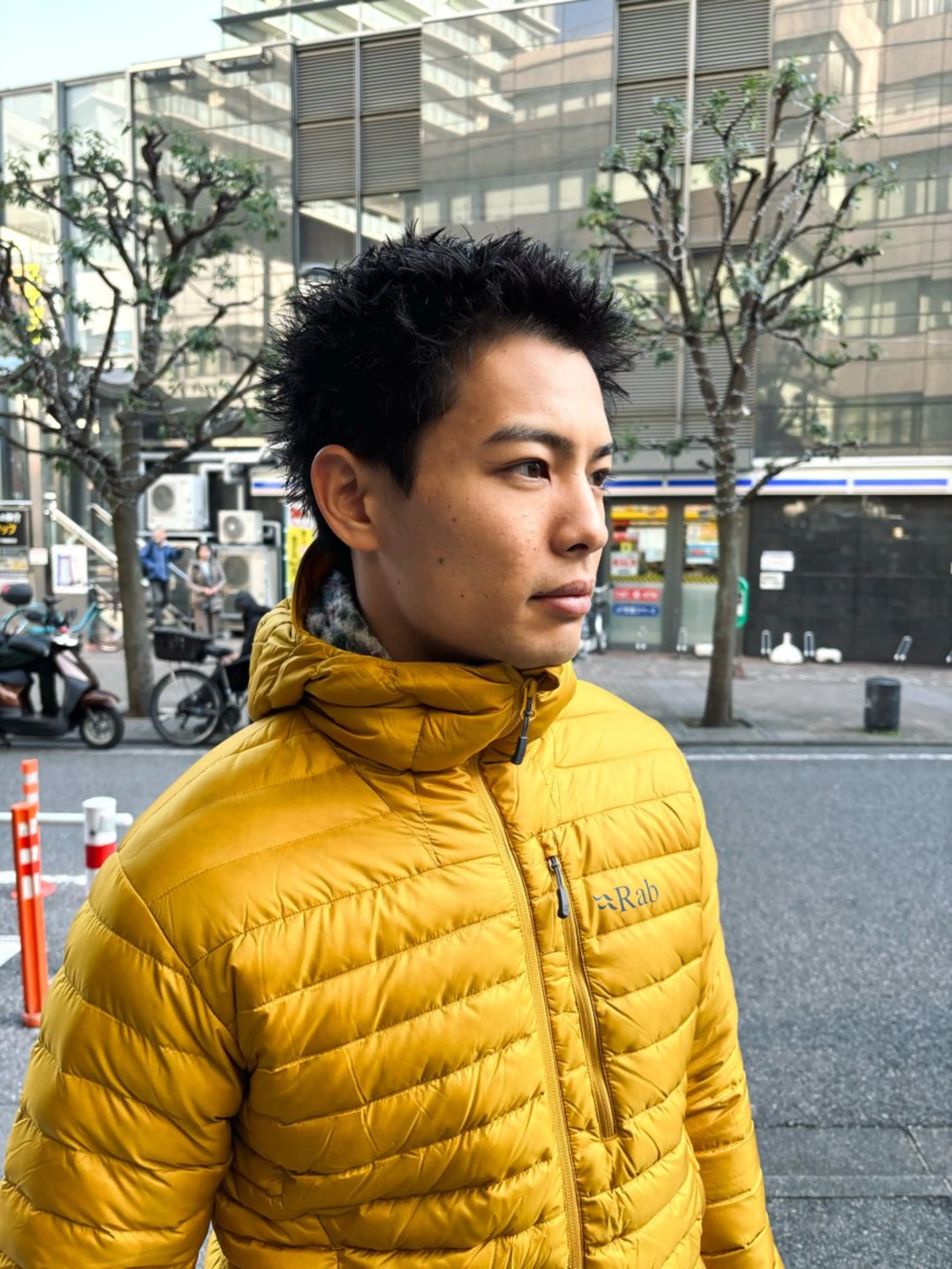 メンズ カット スパイキーパーマ 柏NO1 藤本葉のヘアスタイル