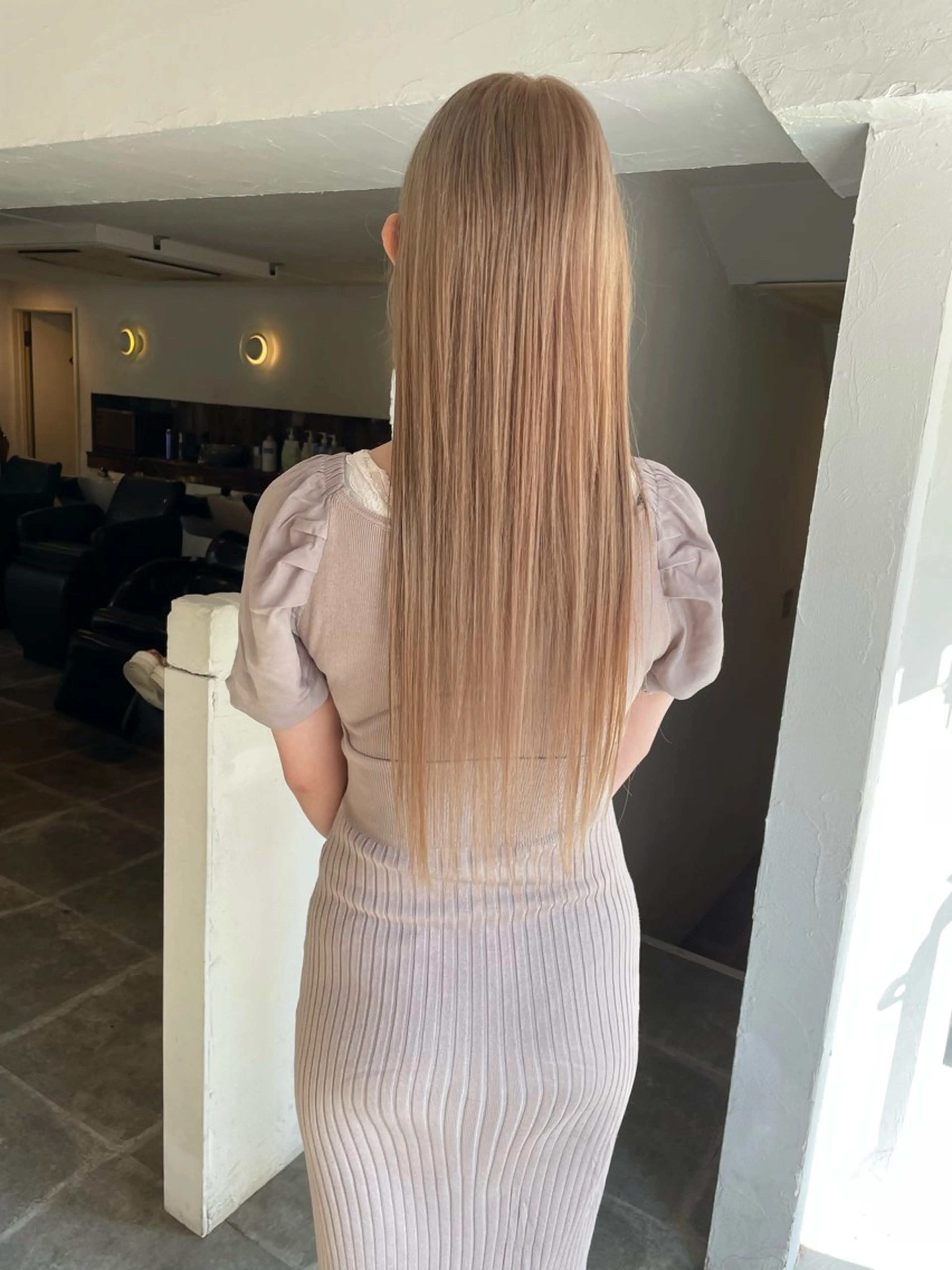 セミロング カラー カット ヘアカラー トリートメント 平 ちひろのヘアスタイル