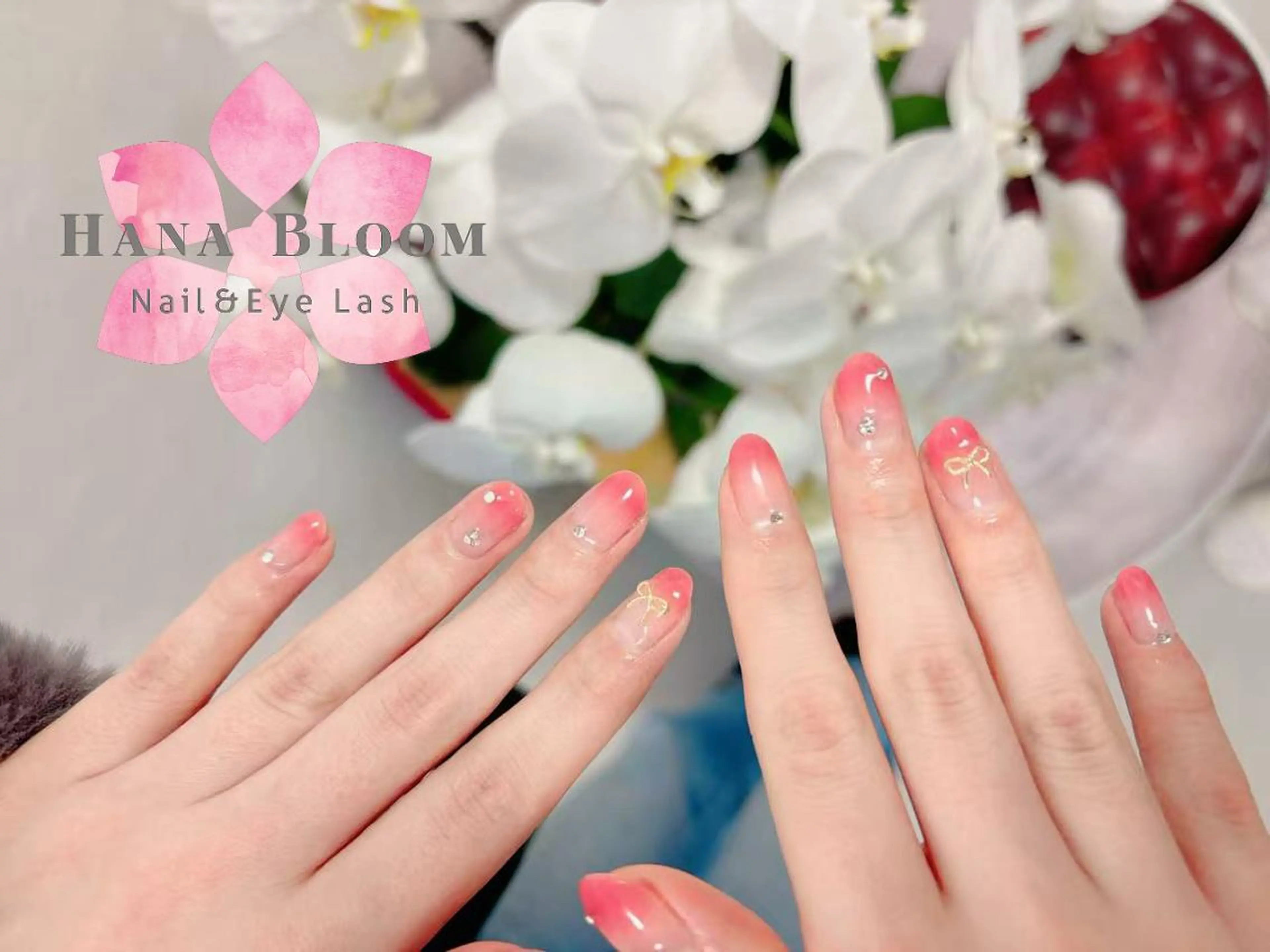 ネイル 長さ出し フレンチネイル ジェルネイル マグネットネイル 持ち込み ハンドネイル ハンドケア Hana Bloom Nail Labのネイルデザイン