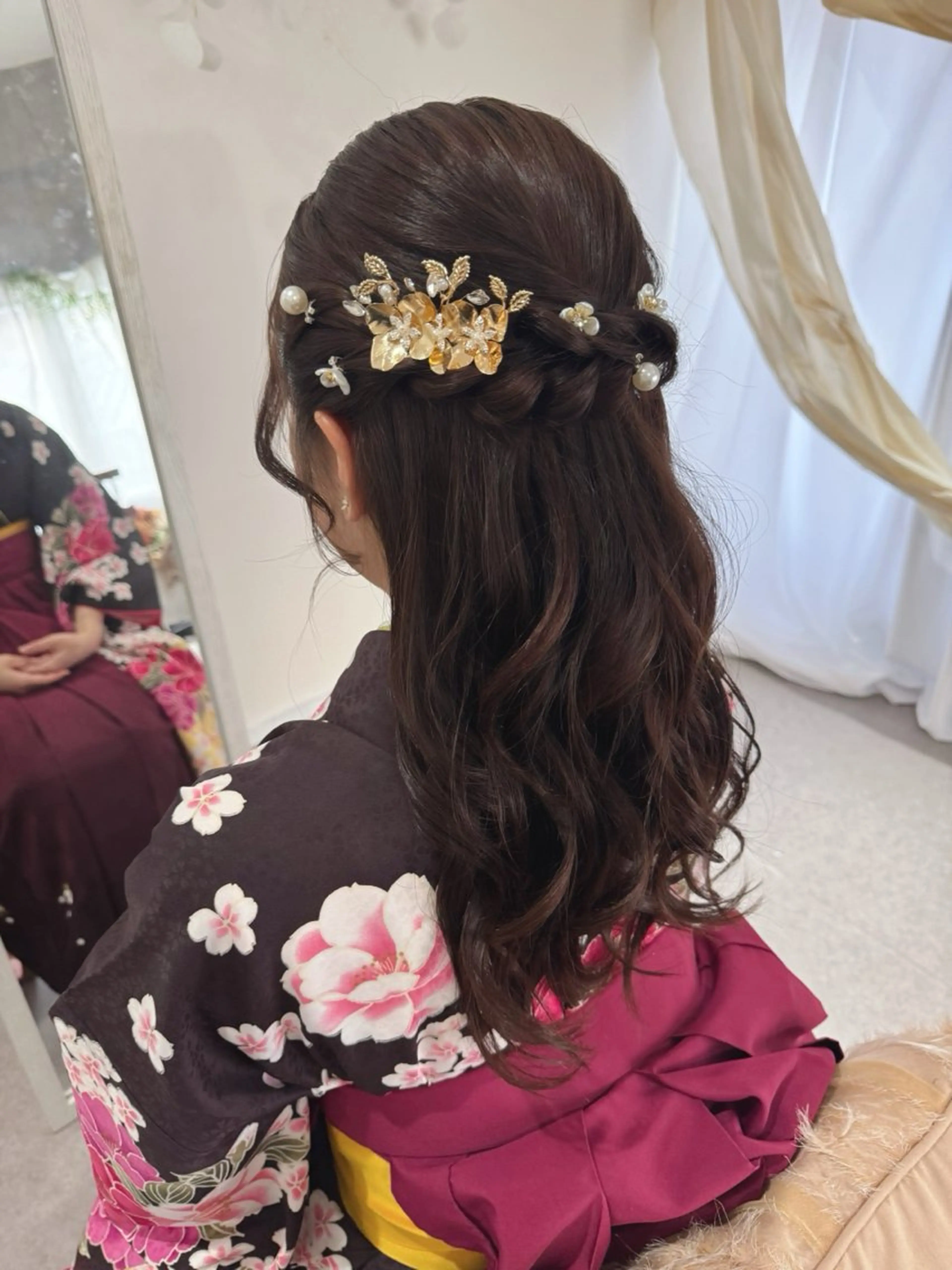 ロング 卒業式のヘアスタイル 着付け Hairmake Floraのその他イメージ